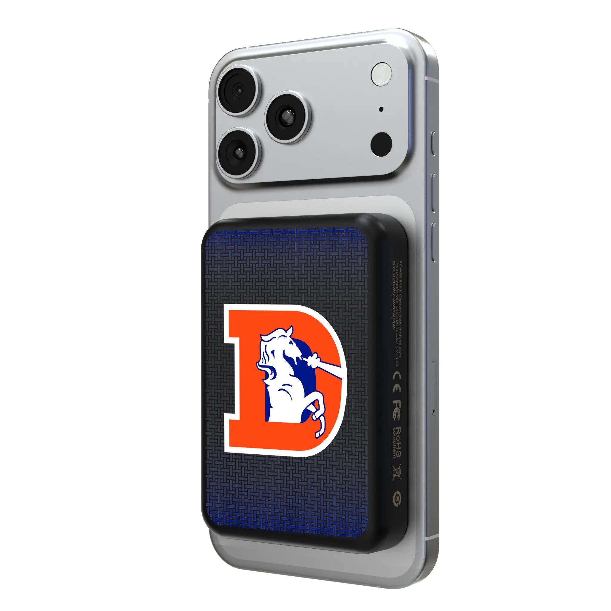 Denver Broncos 1993-1996 Historic Collection Linen Wireless Mag Power Bank