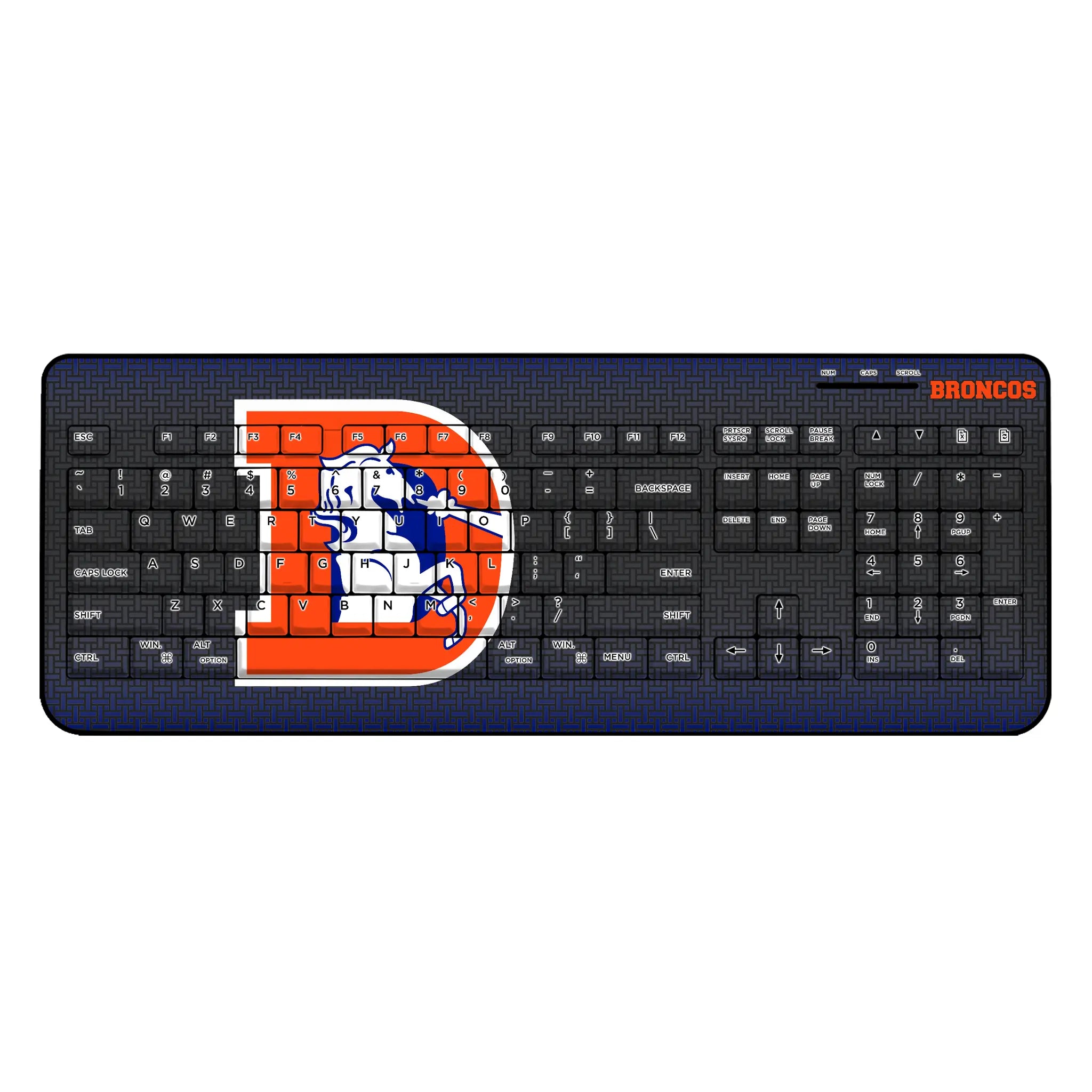 Denver Broncos 1993-1996 Historic Collection Linen Wireless USB Keyboard