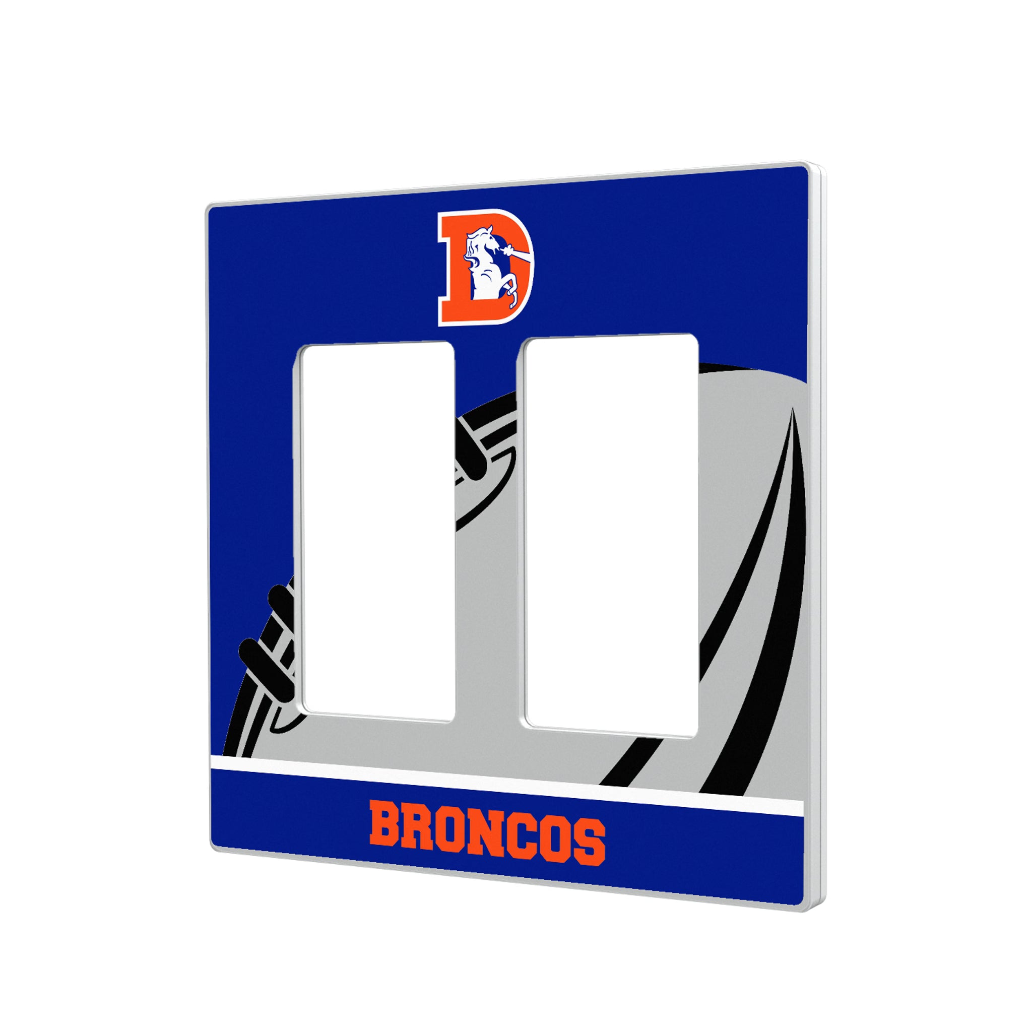 Denver Broncos 1993-1996 Historic Collection Passtime Hidden-Screw Light Switch Plate#Style_Double Rocker