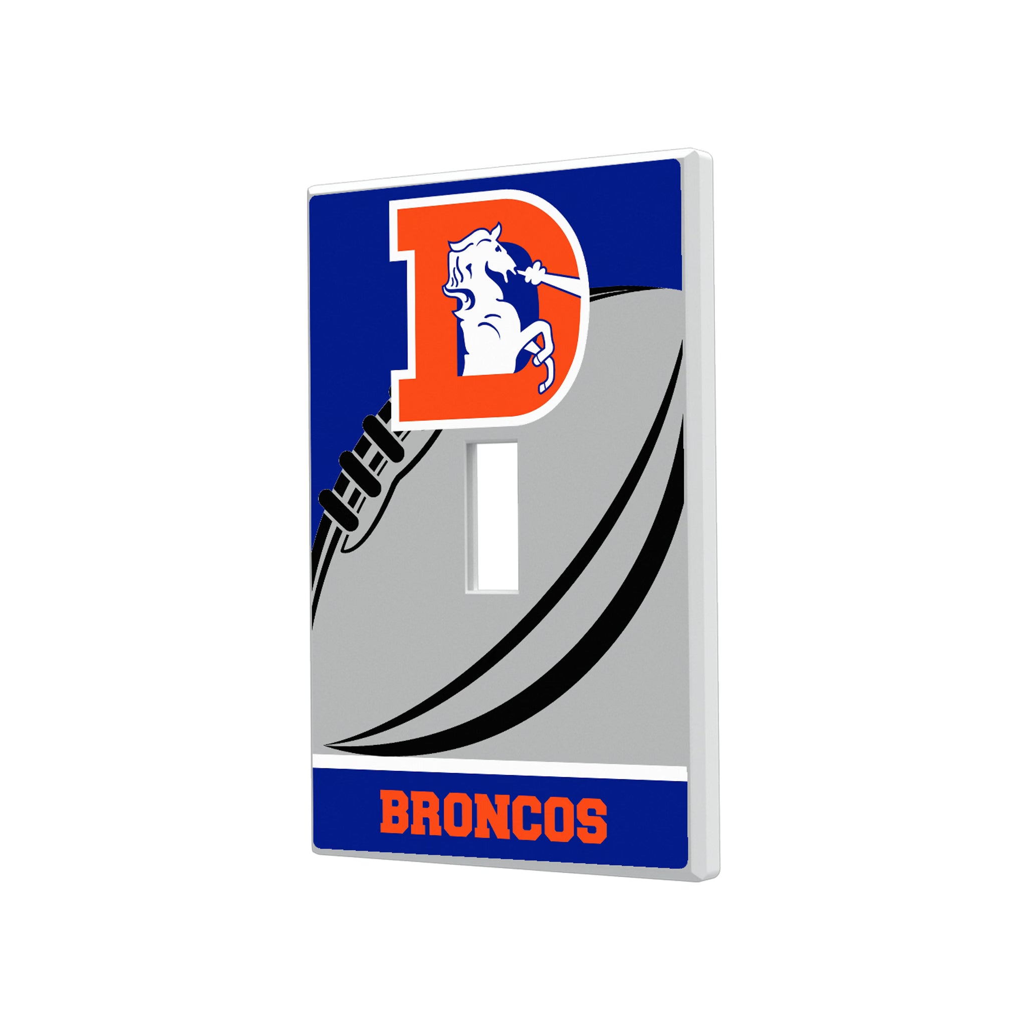 Denver Broncos 1993-1996 Historic Collection Passtime Hidden-Screw Light Switch Plate#Style_Single Toggle