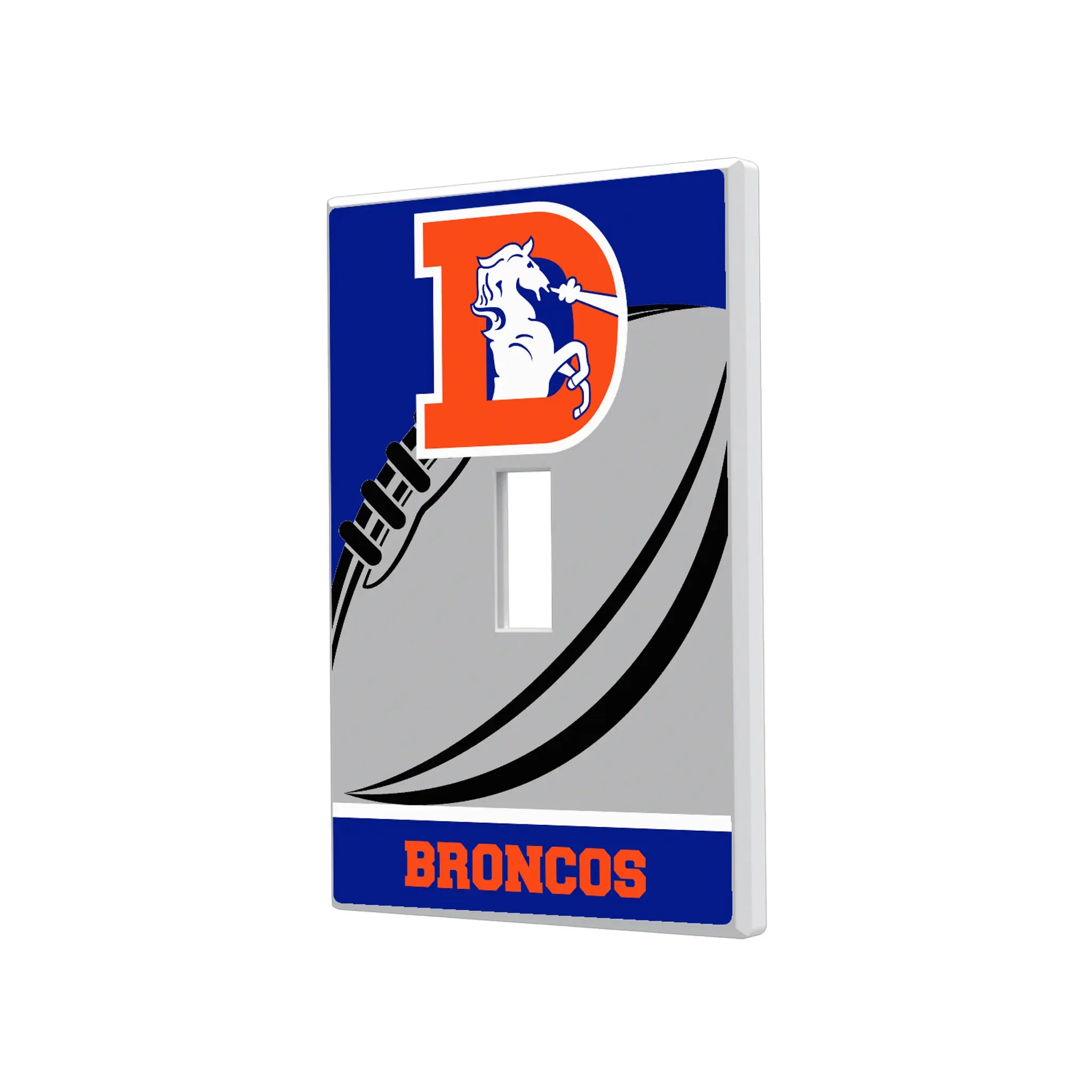 Denver Broncos 1993-1996 Historic Collection Passtime Hidden-Screw Light Switch Plate#Style_Single Toggle