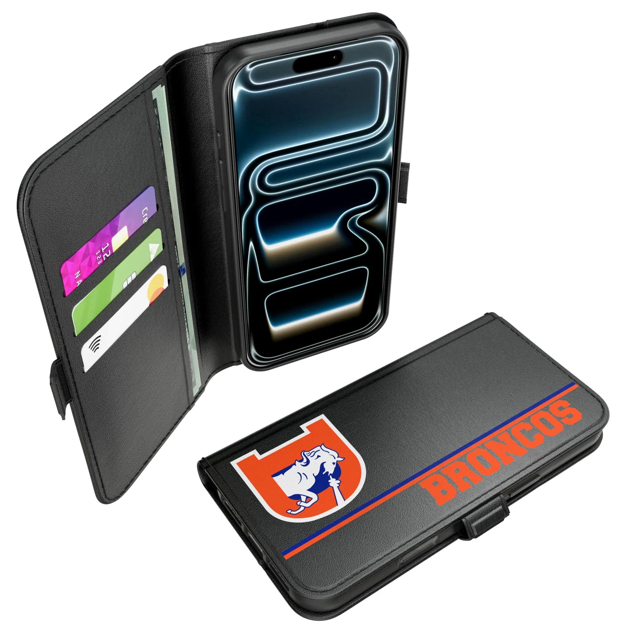 Denver Broncos 1993-1996 Historic Collection Sidebar iPhone Folio Phone Case for Apple iPhone#Device_iPhone 17 Pro Max