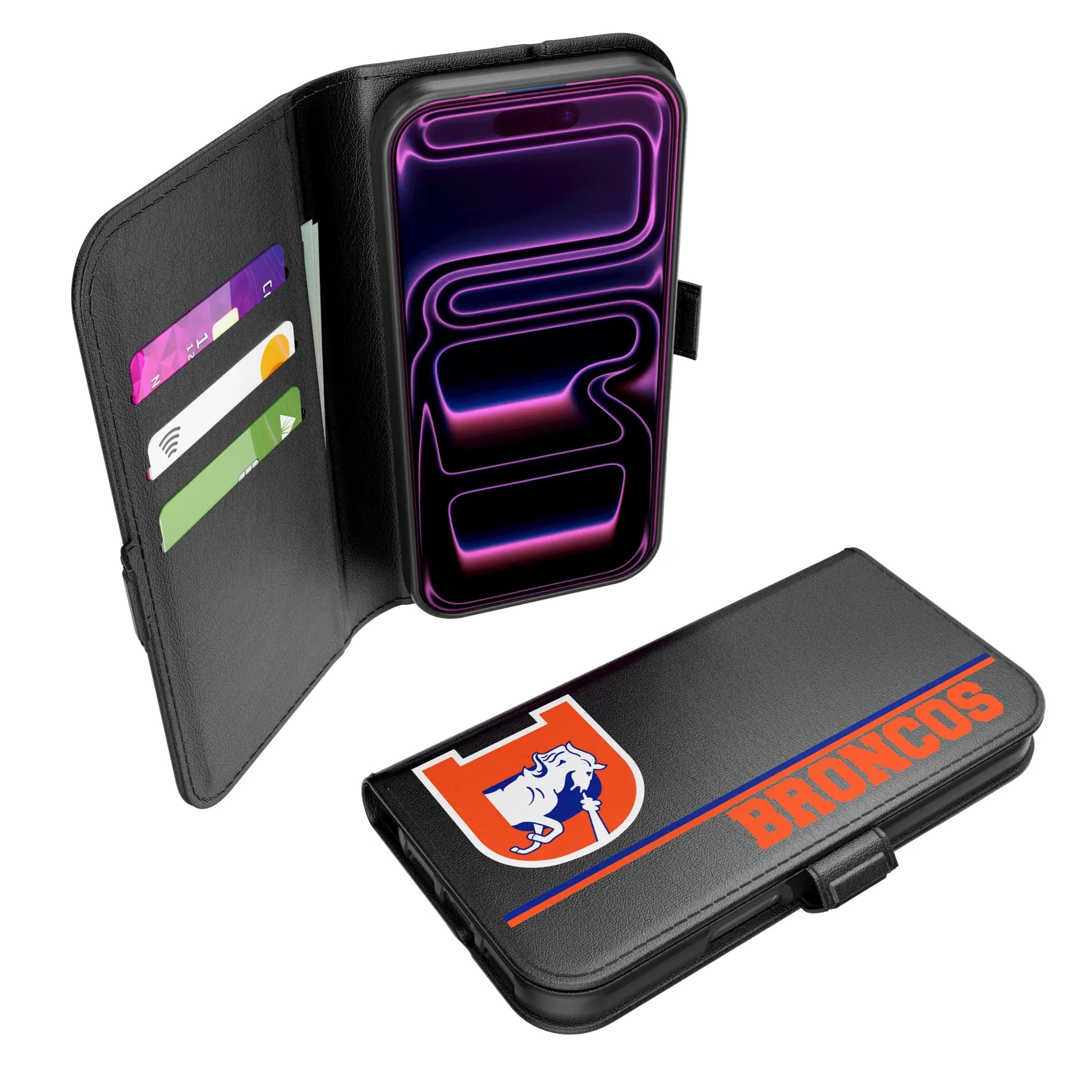 Denver Broncos 1993-1996 Historic Collection Sidebar iPhone Folio Phone Case for Apple iPhone#Device_iPhone 17 Pro