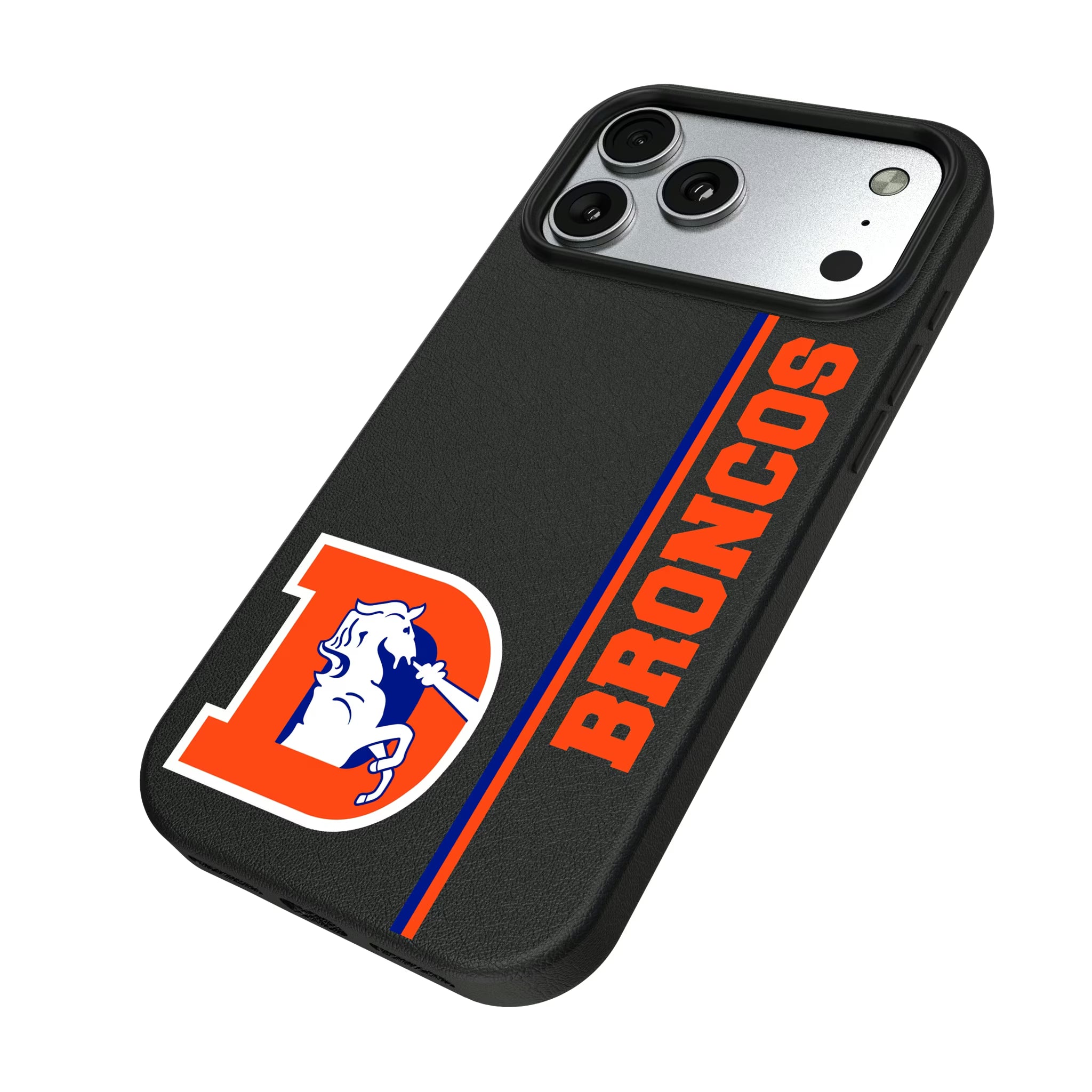 Denver Broncos 1993-1996 Historic Collection Sidebar iPhone MagSafe Compatible Phone Case for Apple iPhone - Isometric View#Device_iPhone 17 Pro Max