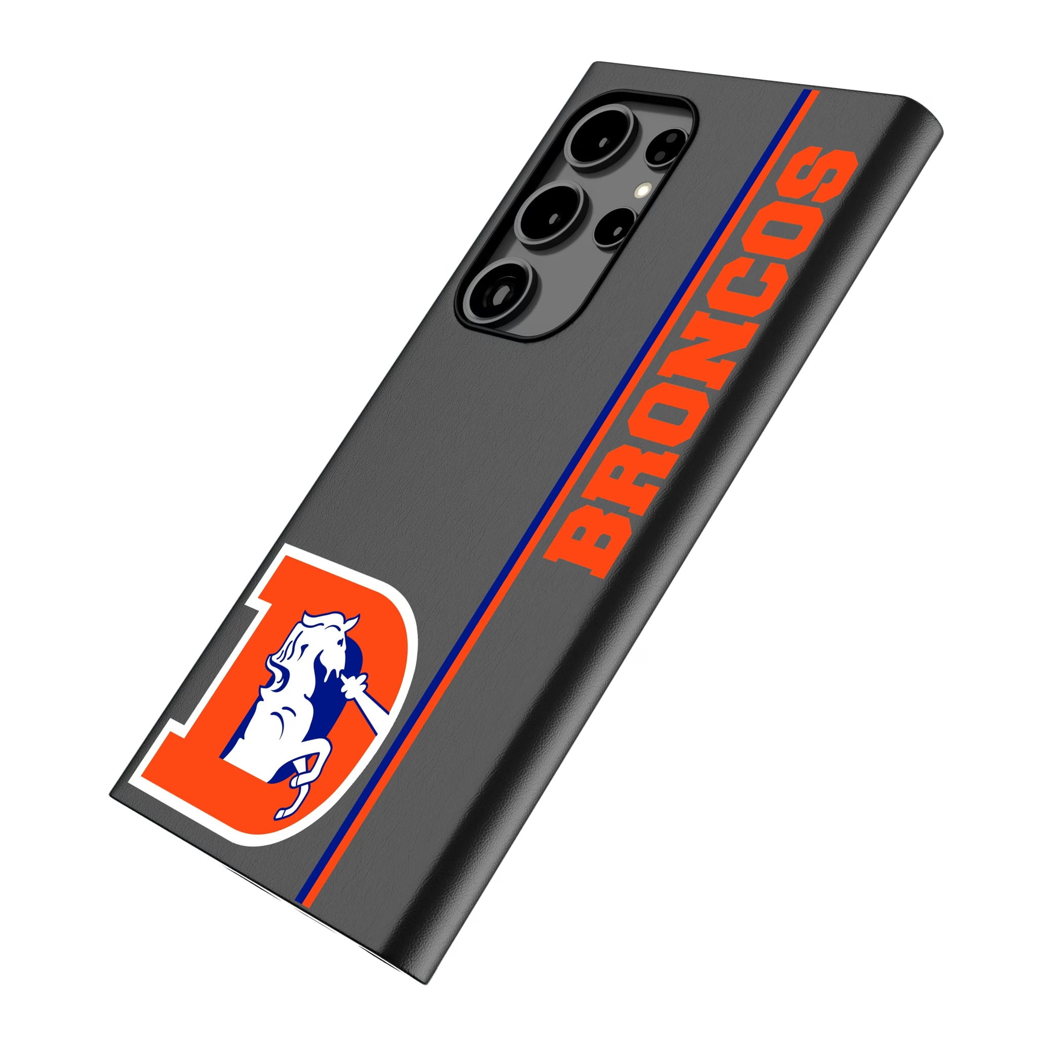 Denver Broncos 1993-1996 Historic Collection Sidebar Galaxy MagSafe Compatible Phone Case for Samsung Galaxy - Isometric View