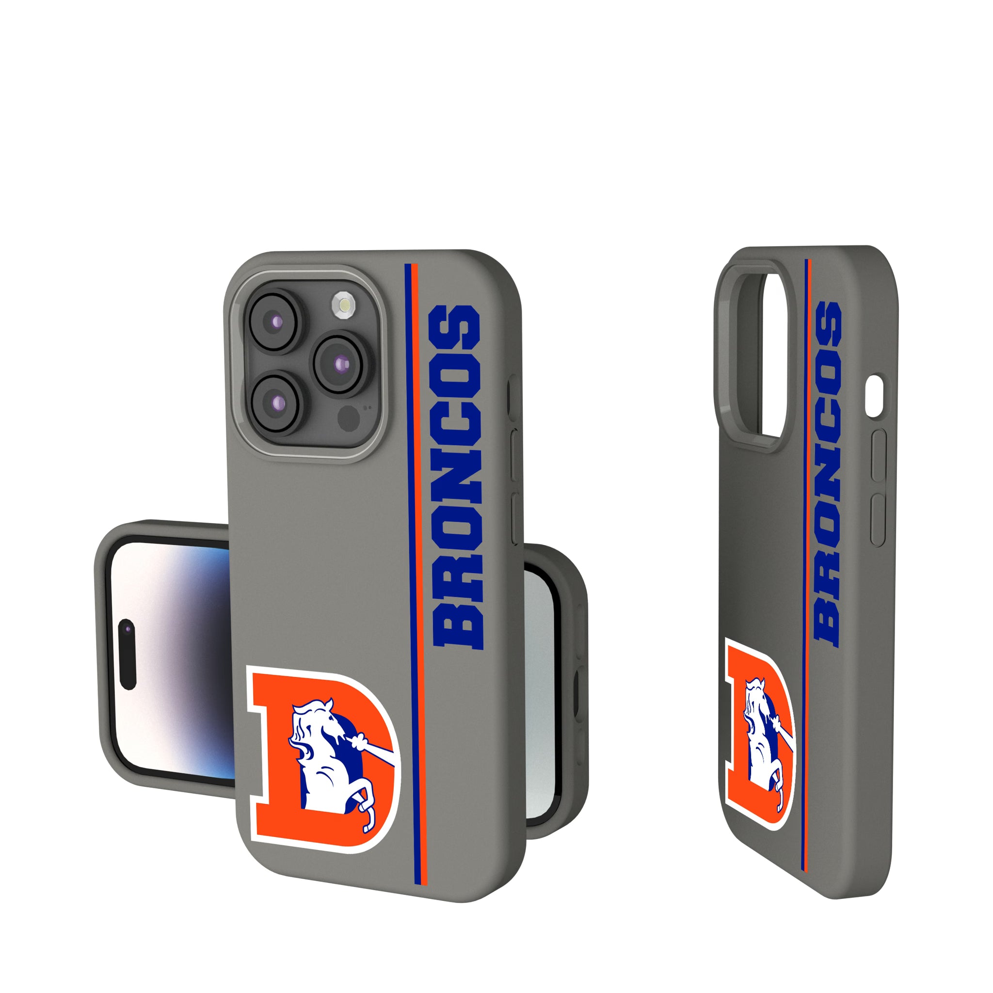 Denver Broncos 1993-1996 Historic Collection Sidebar iPhone Soft Touch Phone Case for Apple iPhone