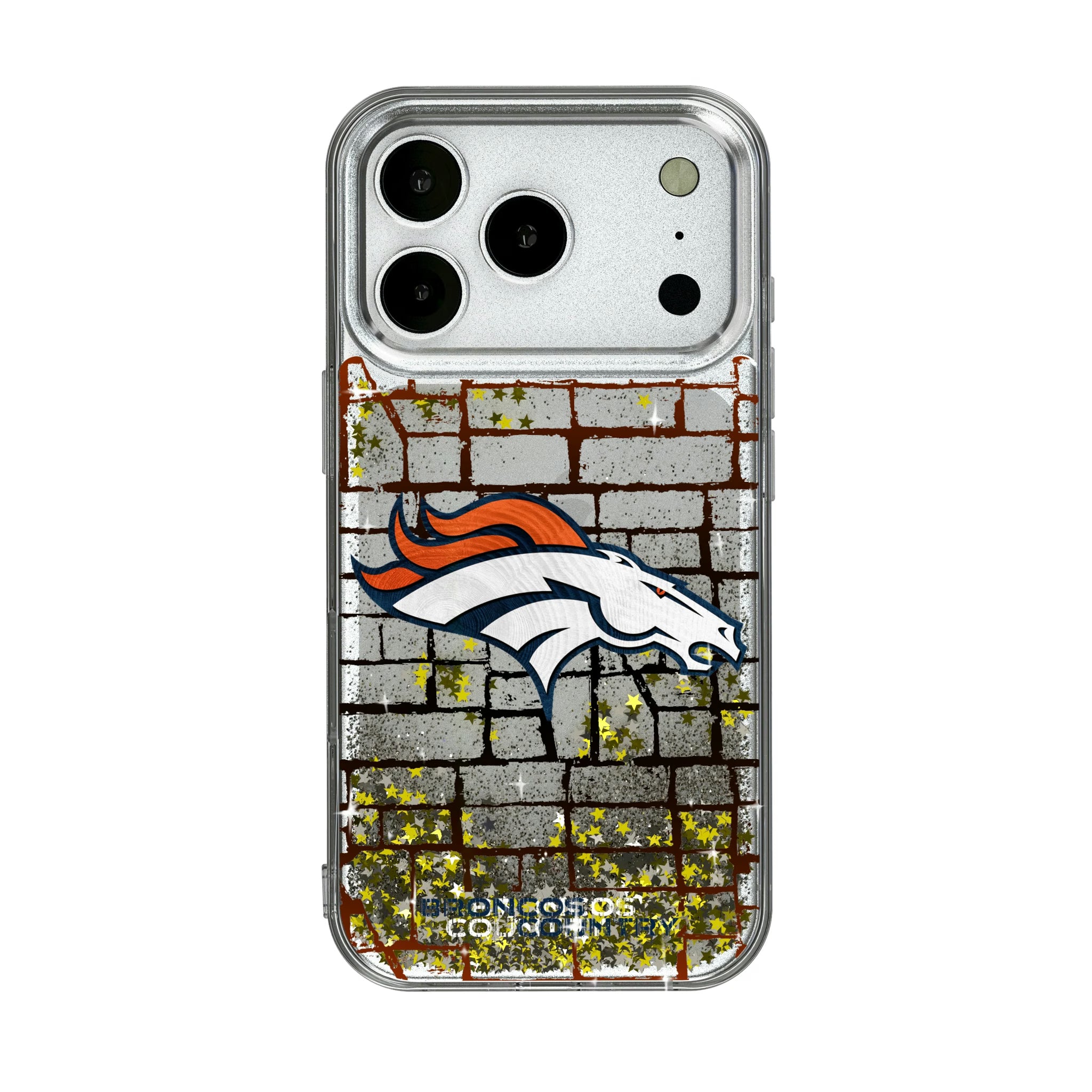Denver Broncos Brick iPhone Glitter Phone Case for Apple iPhone