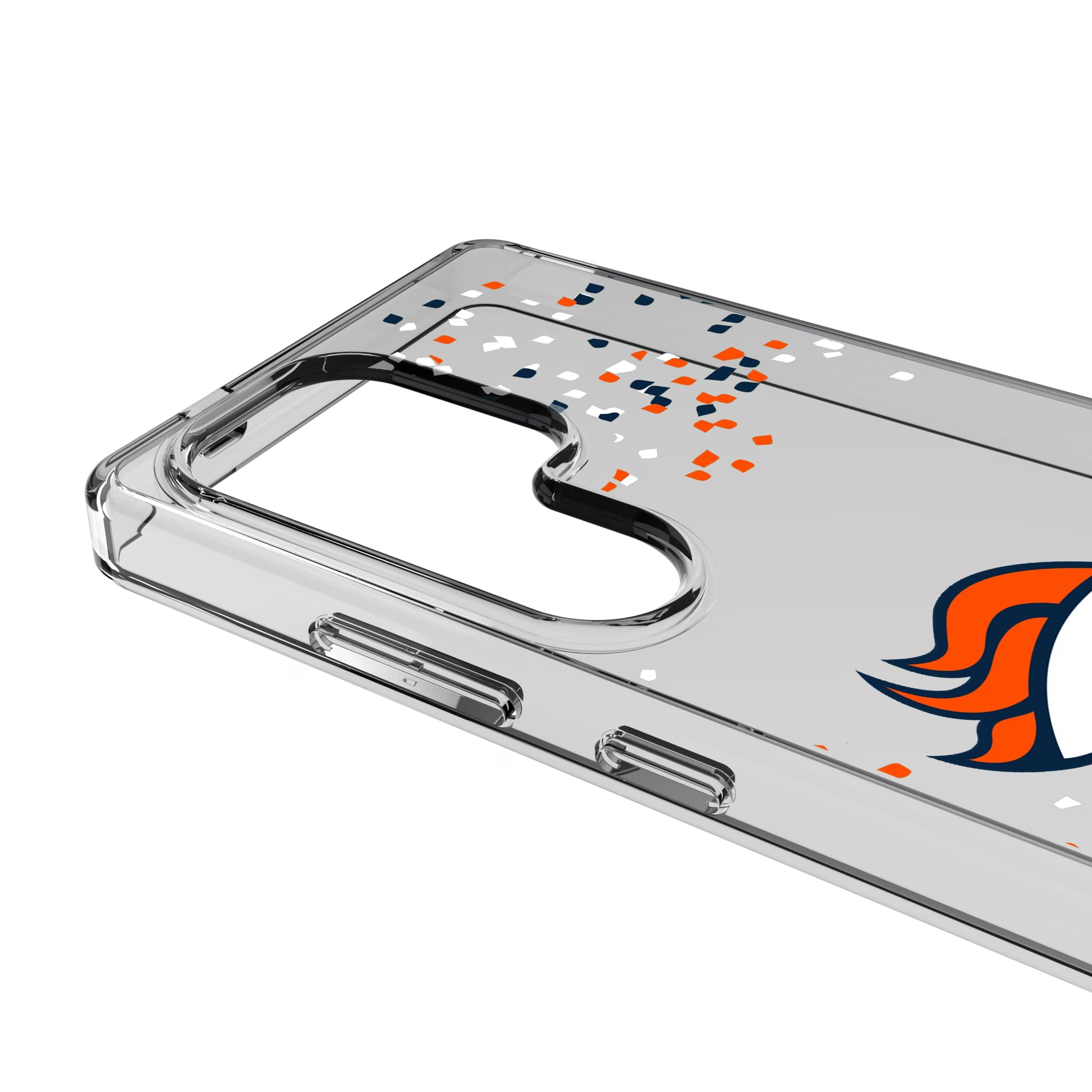 Denver Broncos Confetti Galaxy Clear Phone Case for Samsung Galaxy - Detail