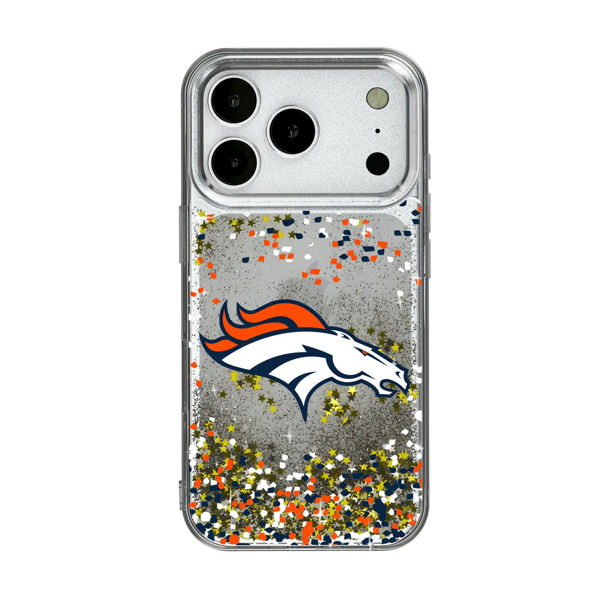 Denver Broncos Confetti iPhone Glitter Phone Case for Apple iPhone