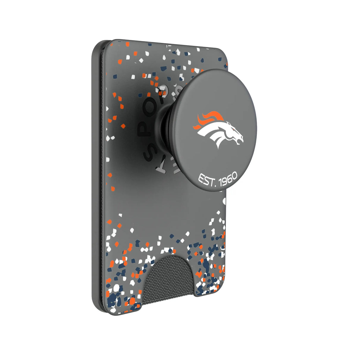 Denver Broncos Confetti Popsockets Wallet Magnetic