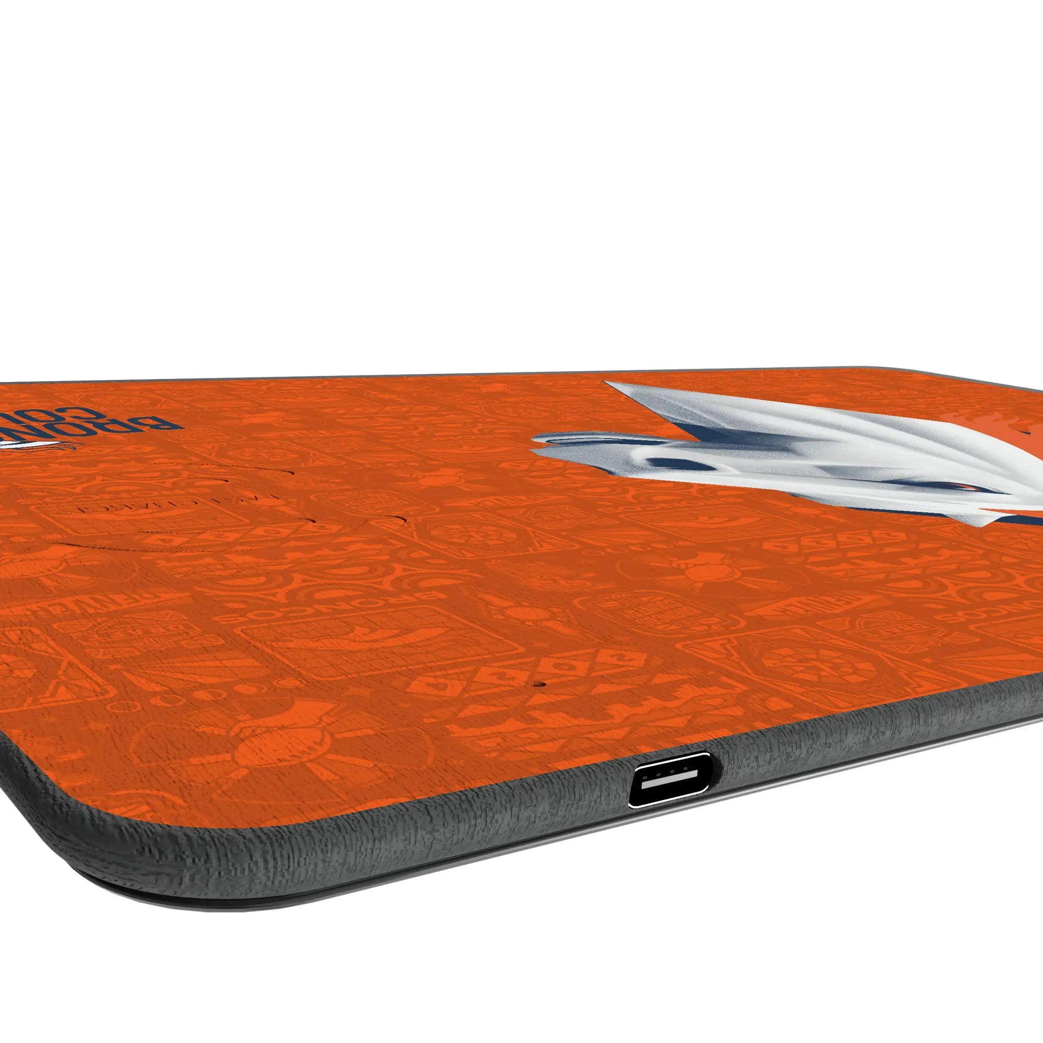 Denver Broncos Deco 15-Watt Wireless Charger and Mouse Pad