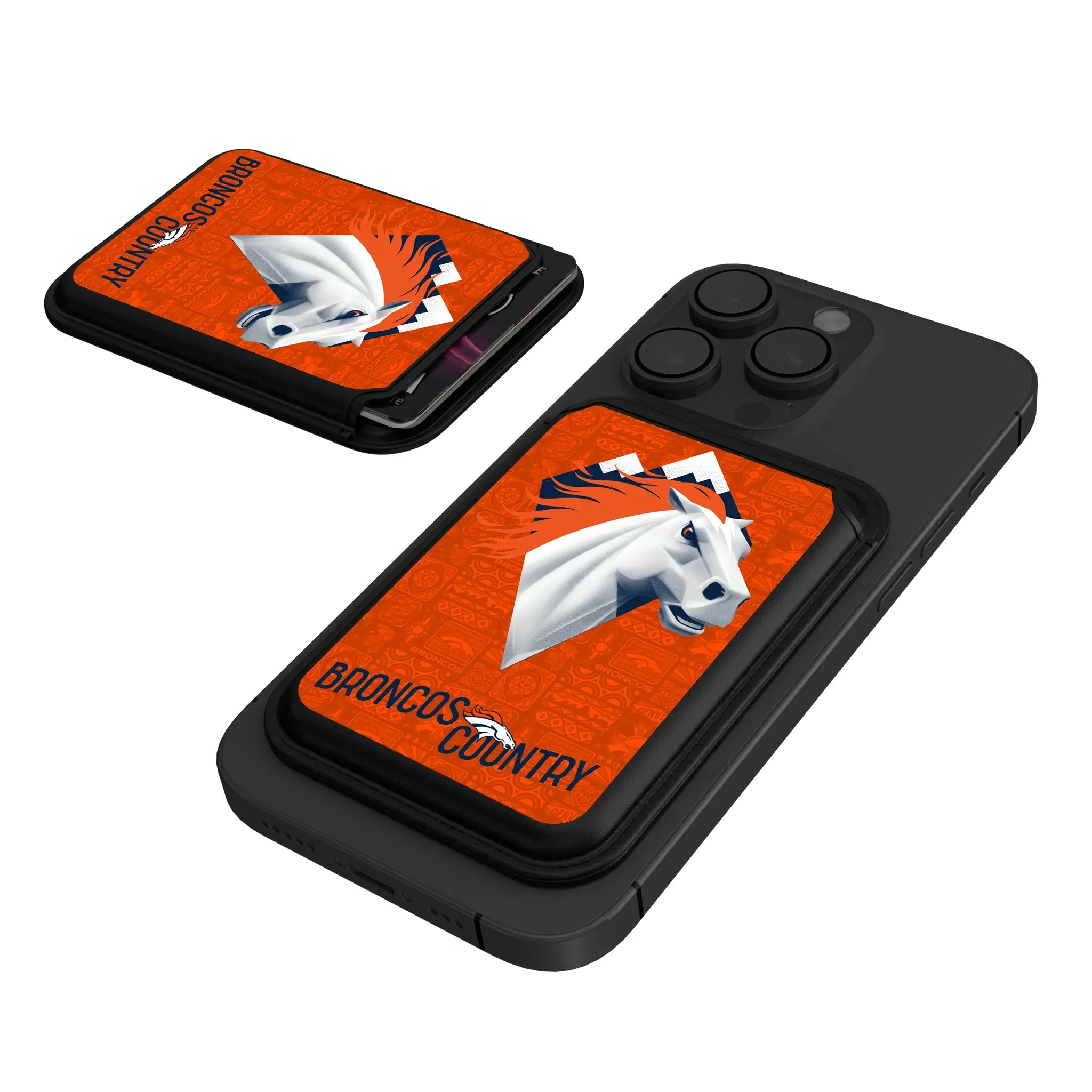 Denver Broncos Deco Black Magnetic Credit Card Wallet