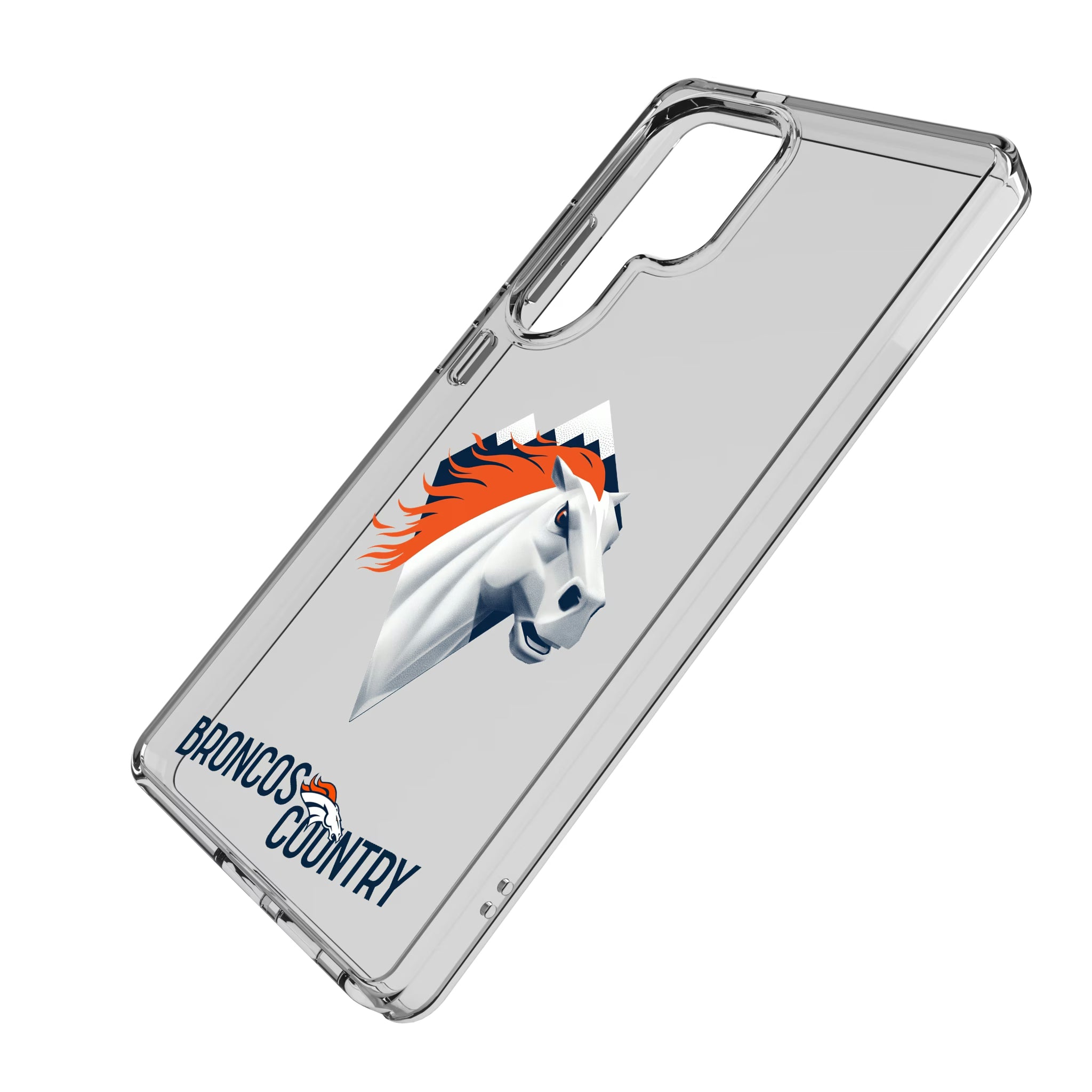 Denver Broncos Deco Galaxy Clear Phone Case for Samsung Galaxy - Isometric View