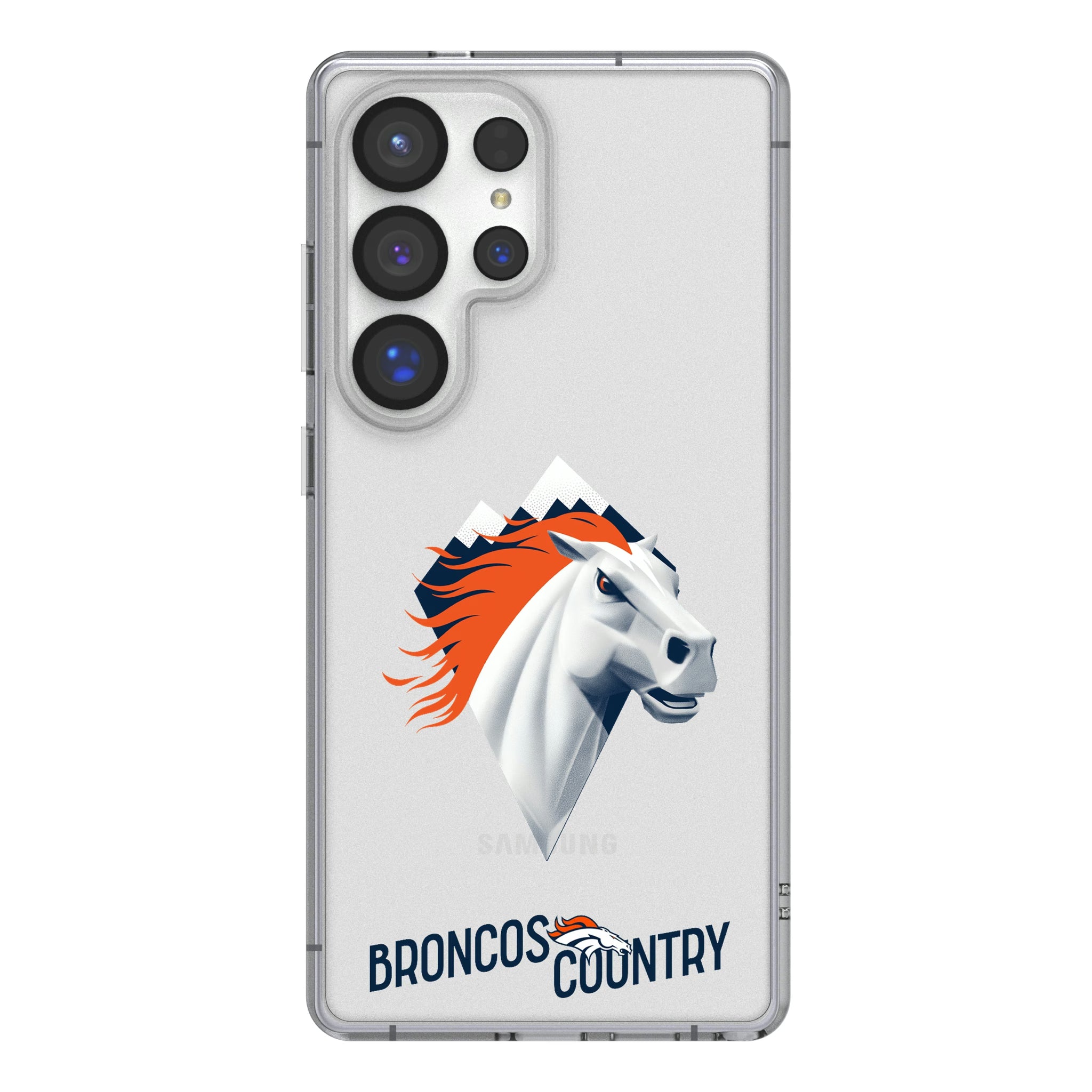 Denver Broncos Deco Galaxy Clear Phone Case for Samsung Galaxy