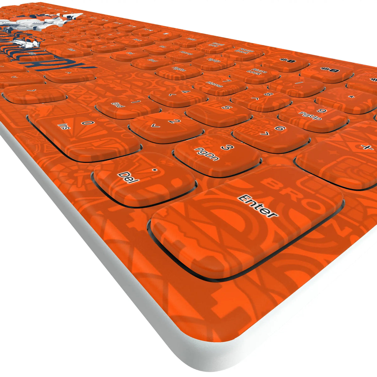 Denver Broncos Deco KKB605 Curved Wireless Keyboard - Detail