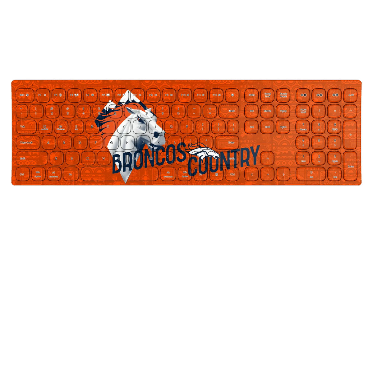 Denver Broncos Deco KKB605 Curved Wireless Keyboard