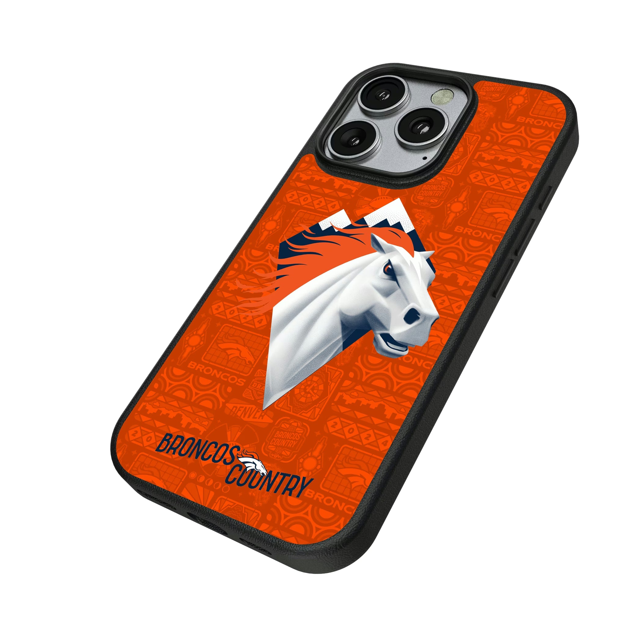 Denver Broncos Deco iPhone MagSafe Compatible Phone Case for Apple iPhone - Isometric View