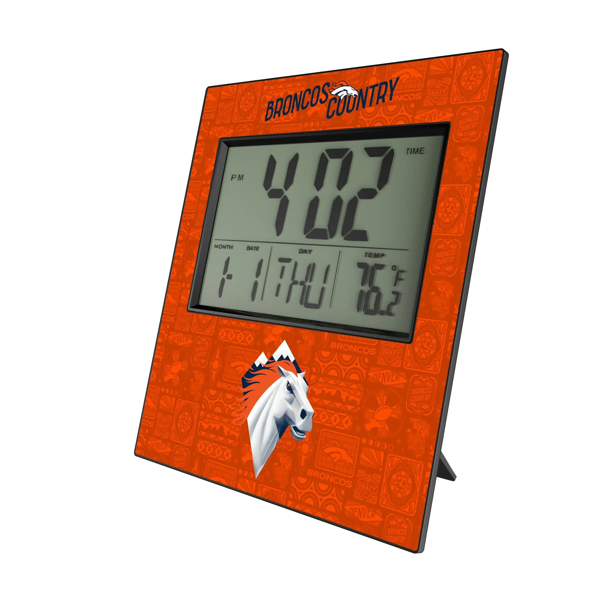 Denver Broncos Deco Wall Clock