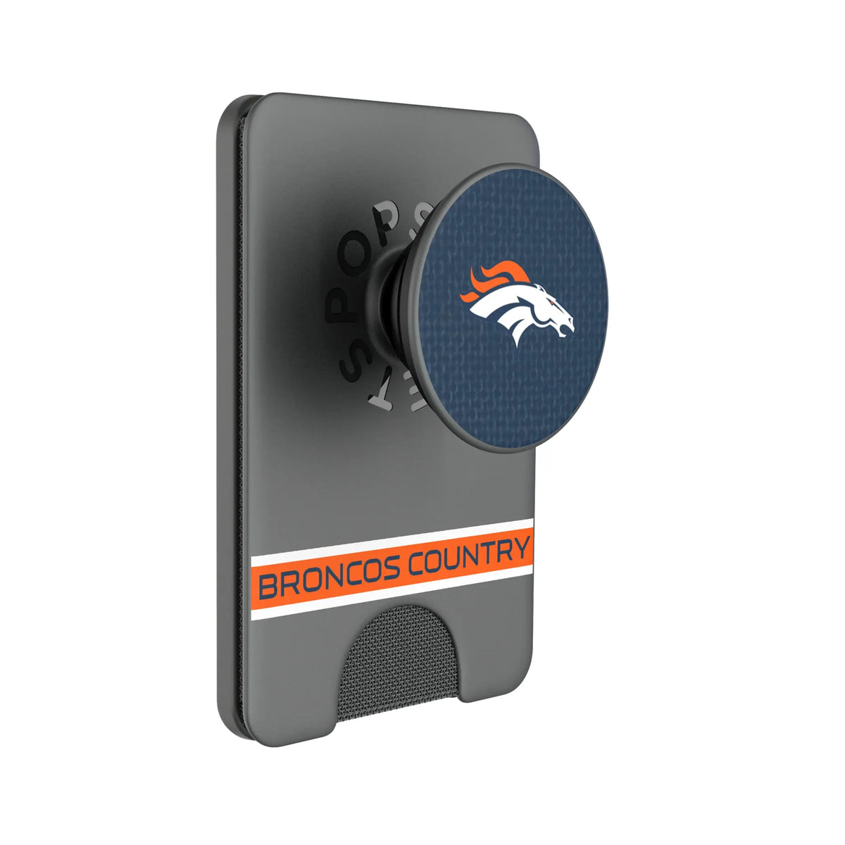 Denver Broncos Endzone Solid Popsockets Wallet Magnetic