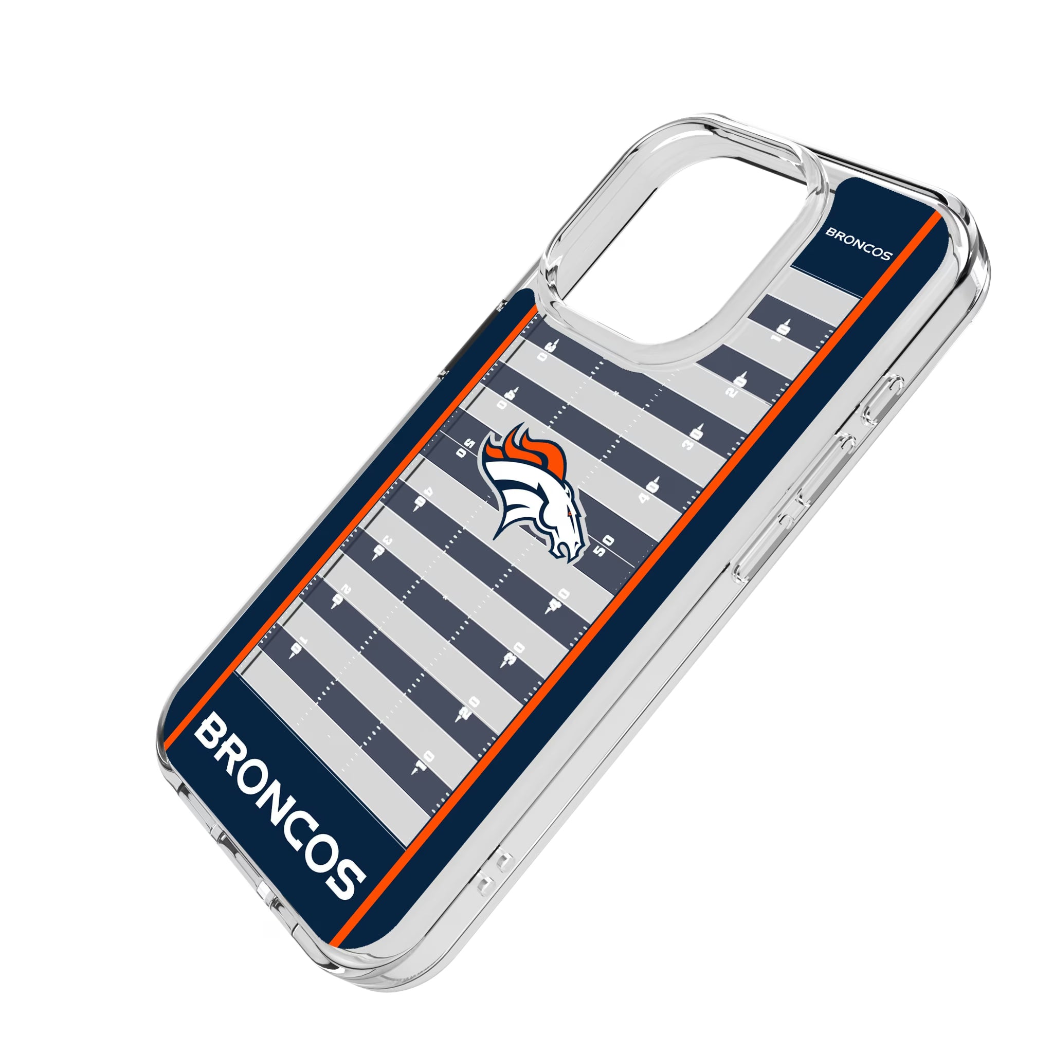 Denver Broncos Field iPhone Clear Phone Case for Apple iPhone - Isometric View