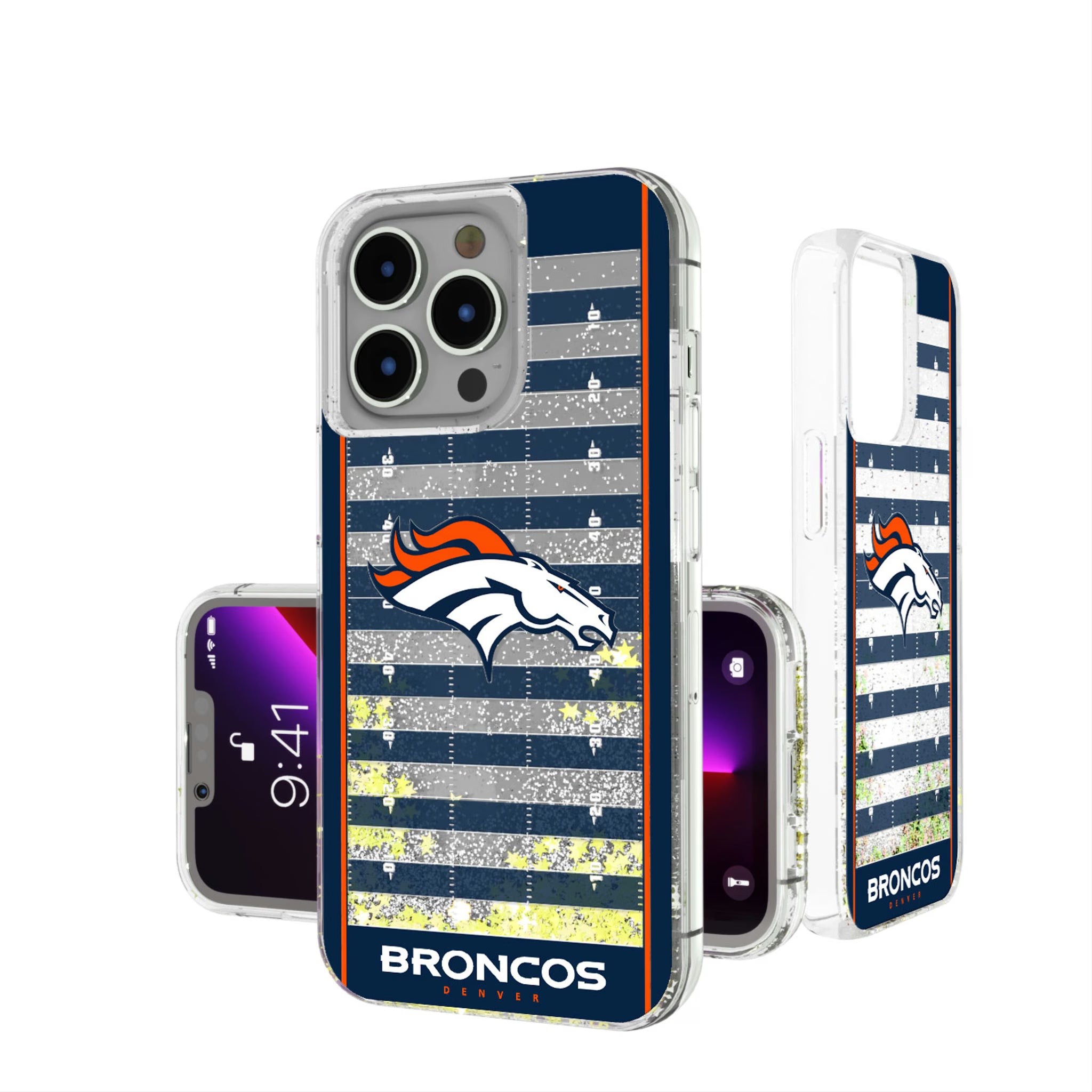Denver Broncos Field iPhone Glitter Phone Case for Apple iPhone
