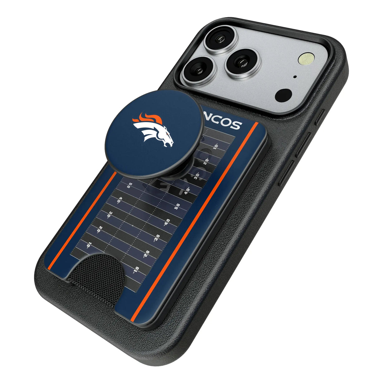 Denver Broncos Field Popsockets Wallet Magnetic - Isometric View