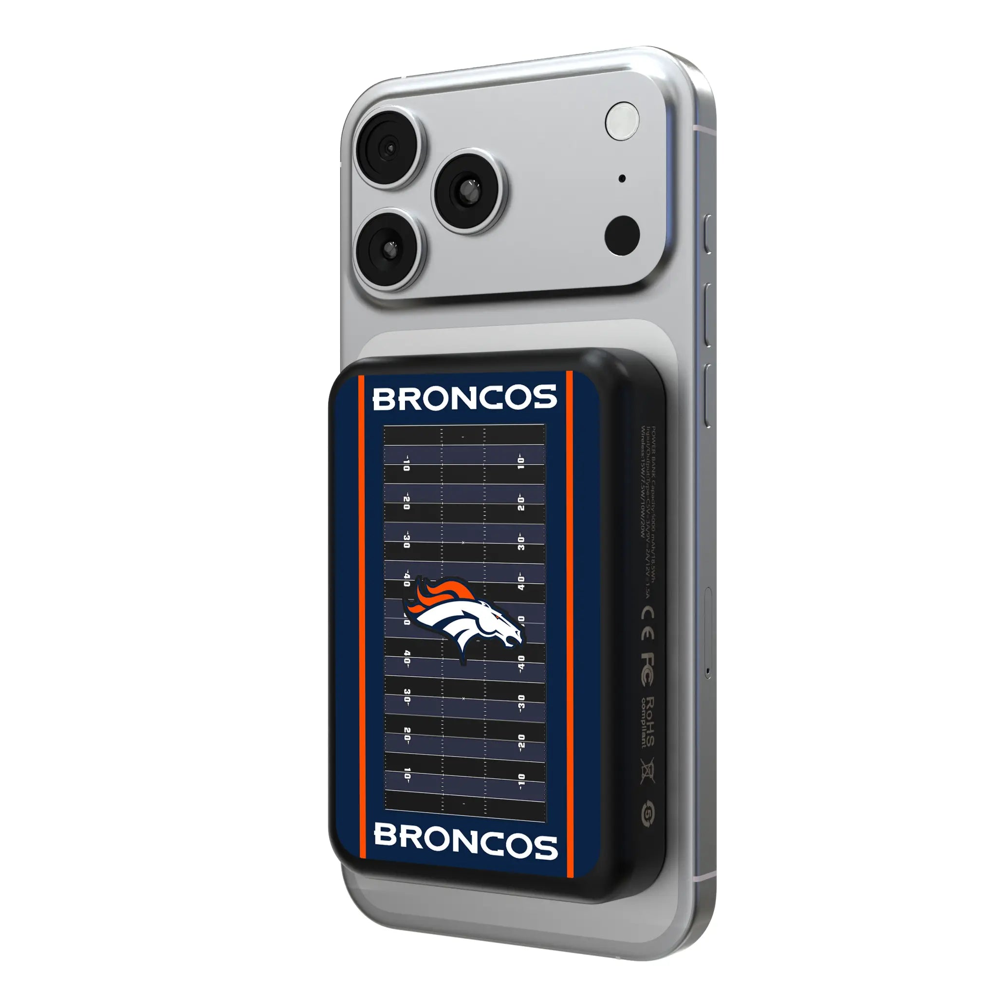Denver Broncos Field Wireless Mag Power Bank