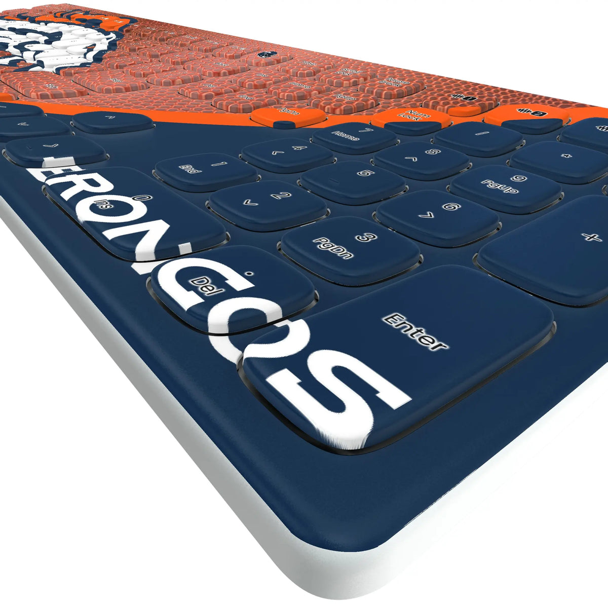 Denver Broncos Football KKB605 Curved Wireless Keyboard - Detail
