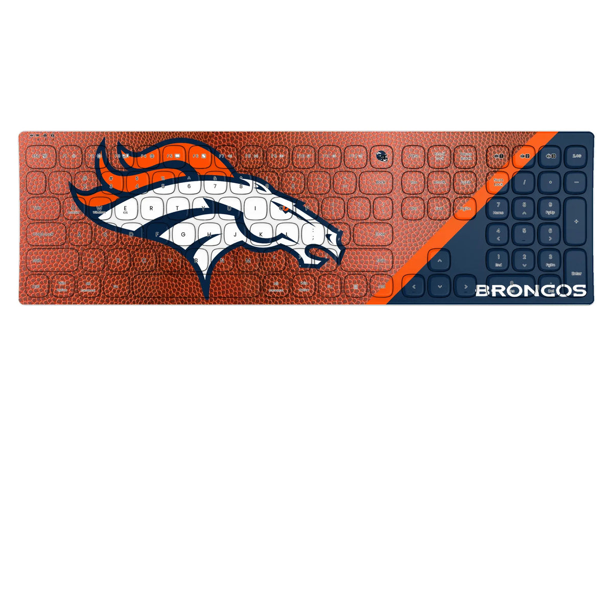 Denver Broncos Football KKB605 Curved Wireless Keyboard