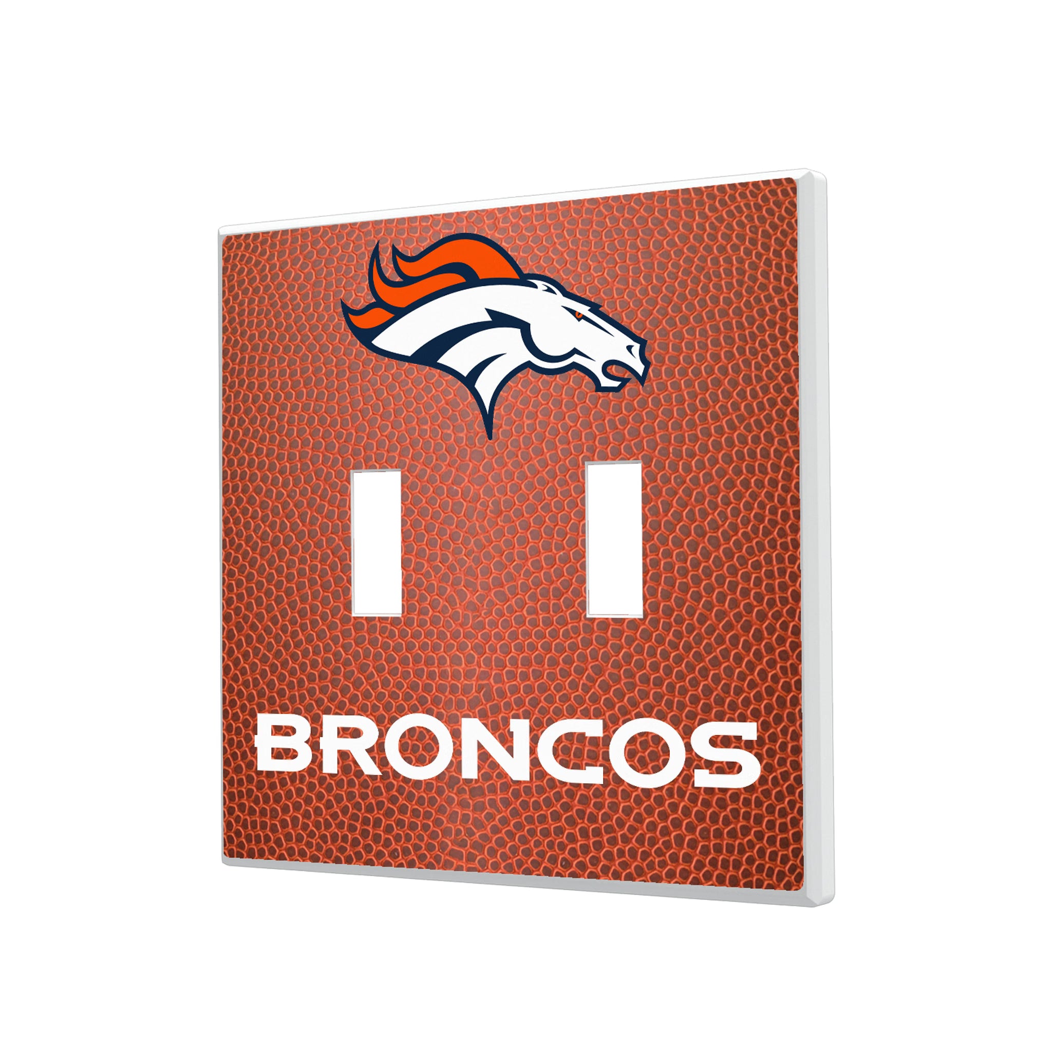 Denver Broncos Football Hidden-Screw Light Switch Plate#Style_Double Toggle
