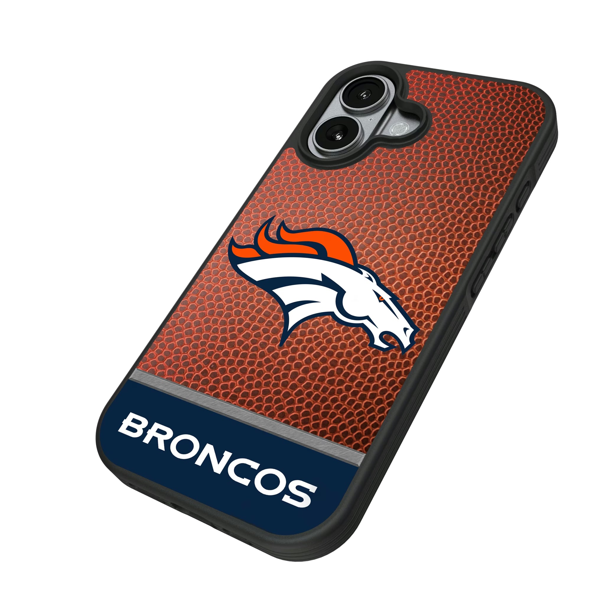 Denver Broncos Football Wordmark iPhone Bump Phone Case for Apple iPhone - Isometric View#Device_iPhone 17