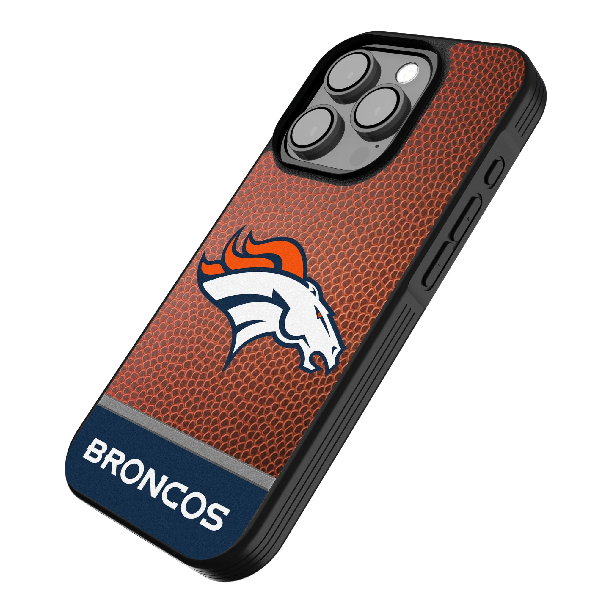 Denver Broncos Football Wordmark iPhone Bump Phone Case for Apple iPhone - Isometric View