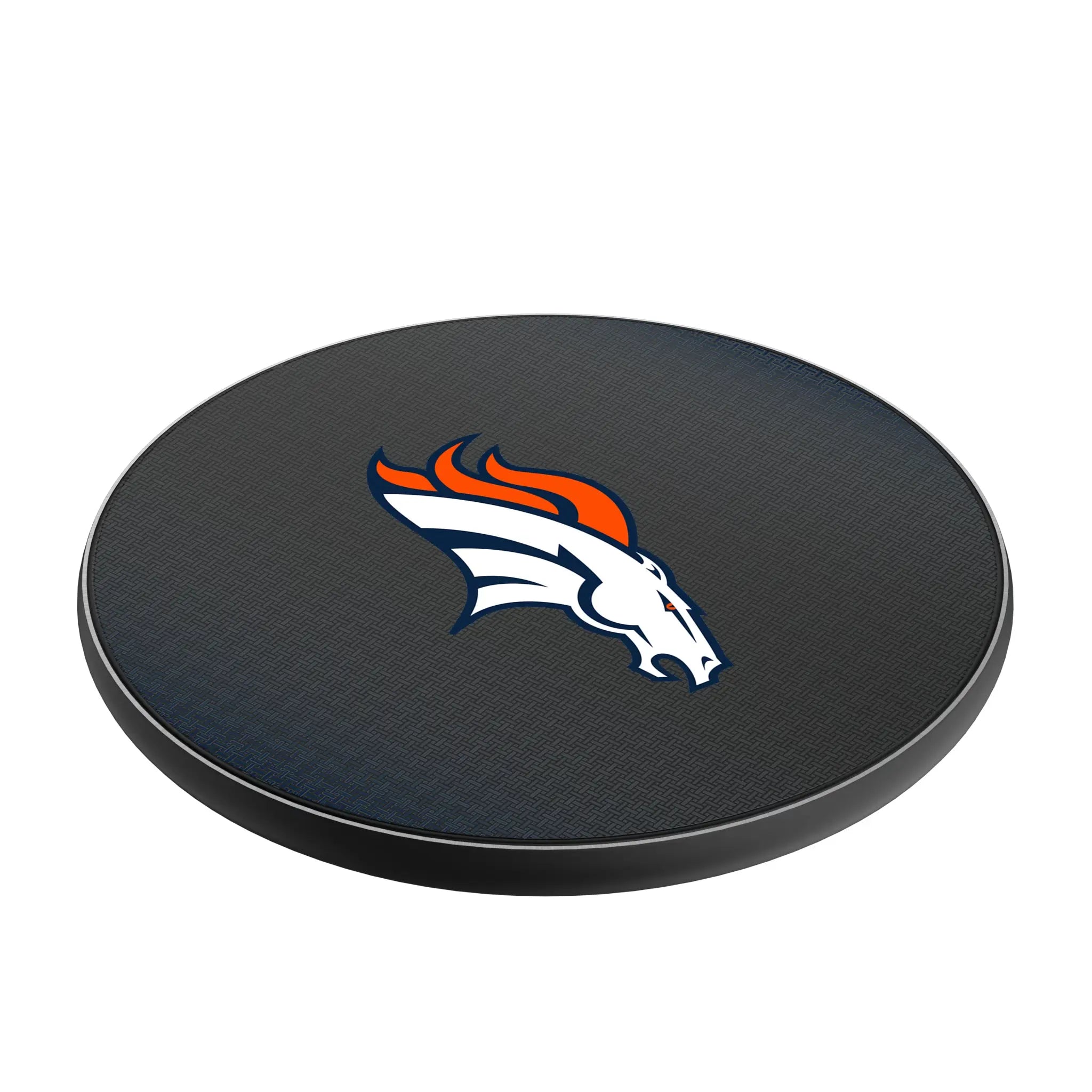 Denver Broncos Linen 15-Watt Wireless Charger - Isometric View