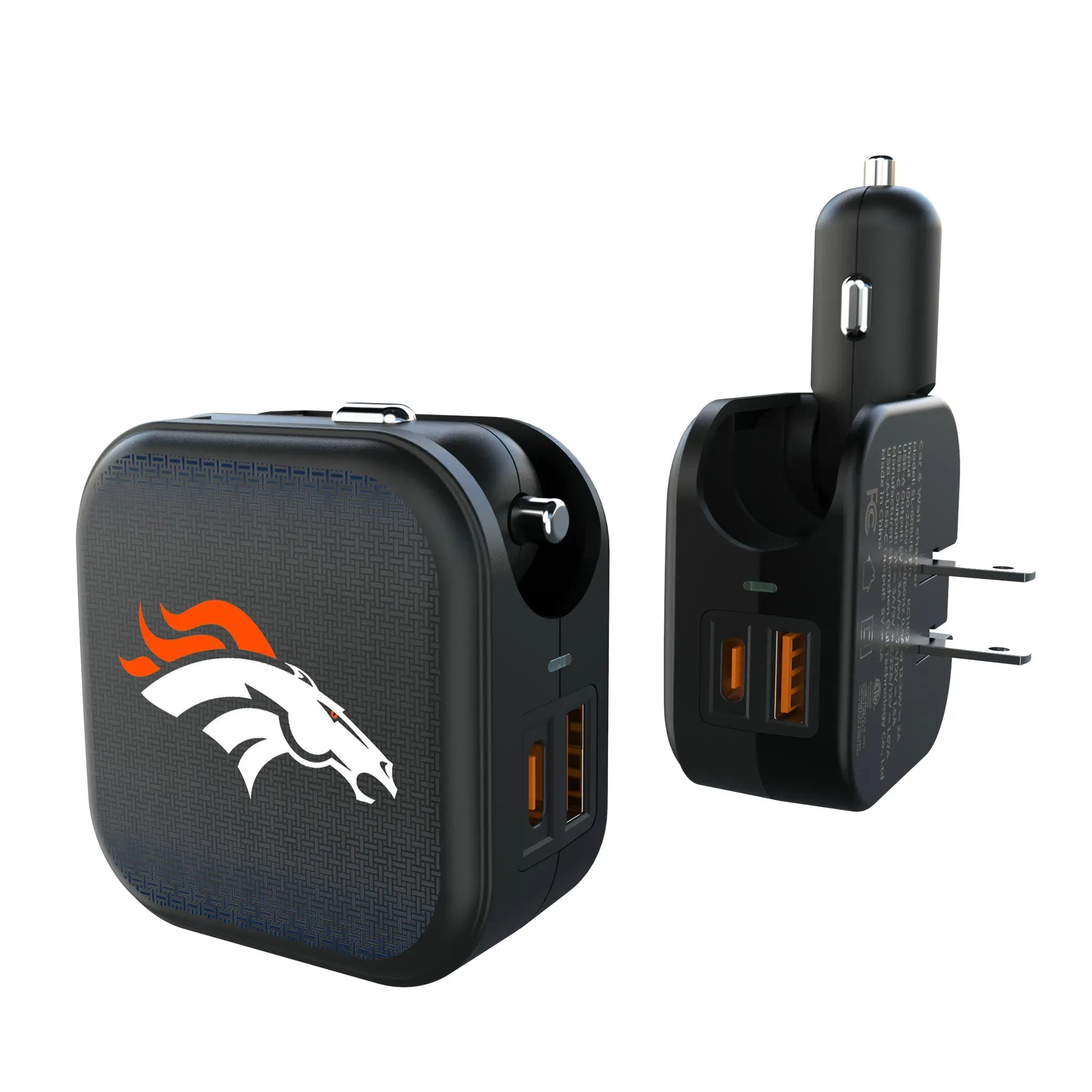 Denver Broncos Linen 2 in 1 USB A/C Charger