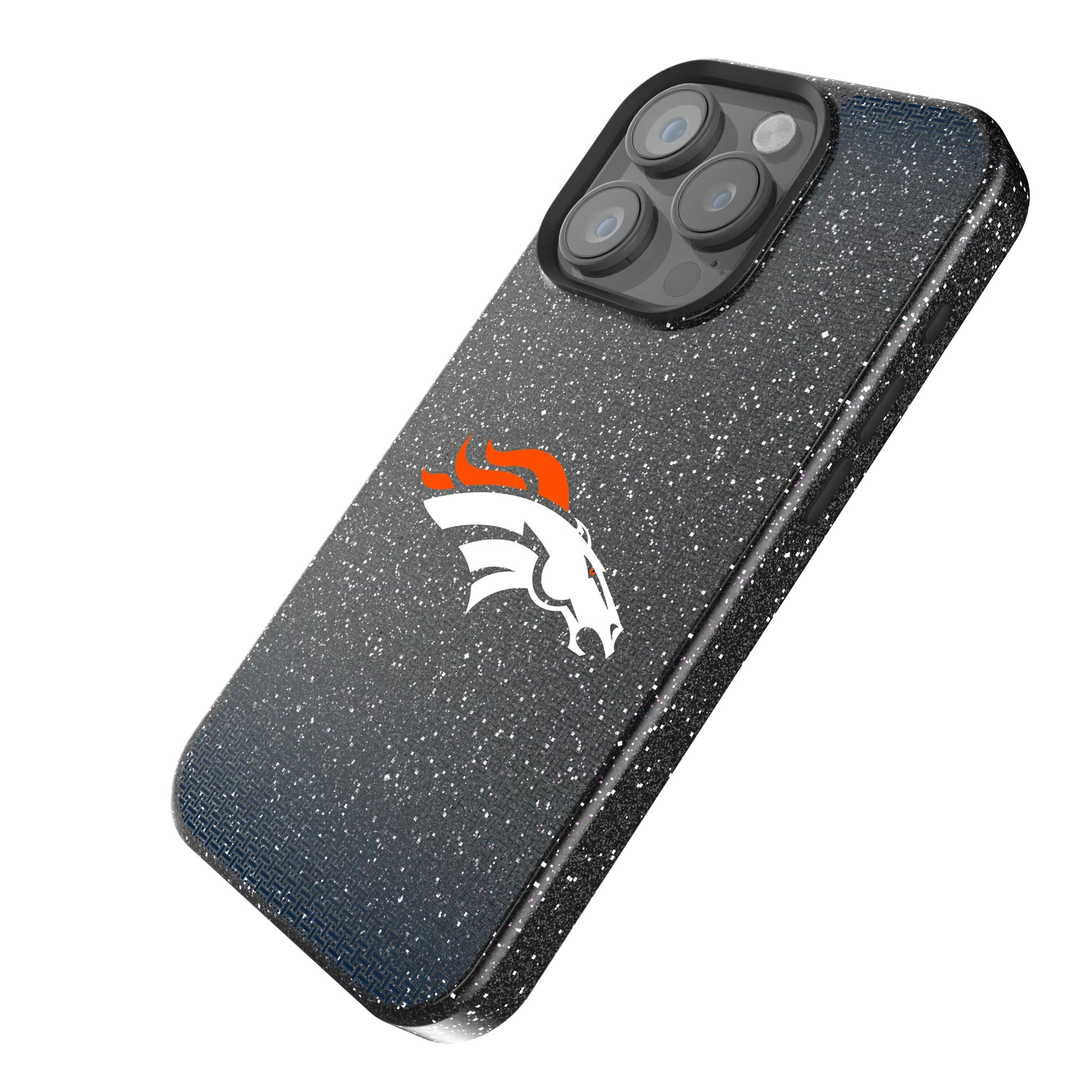 Denver Broncos Linen iPhone Bling Phone Case for Apple iPhone - Isometric View