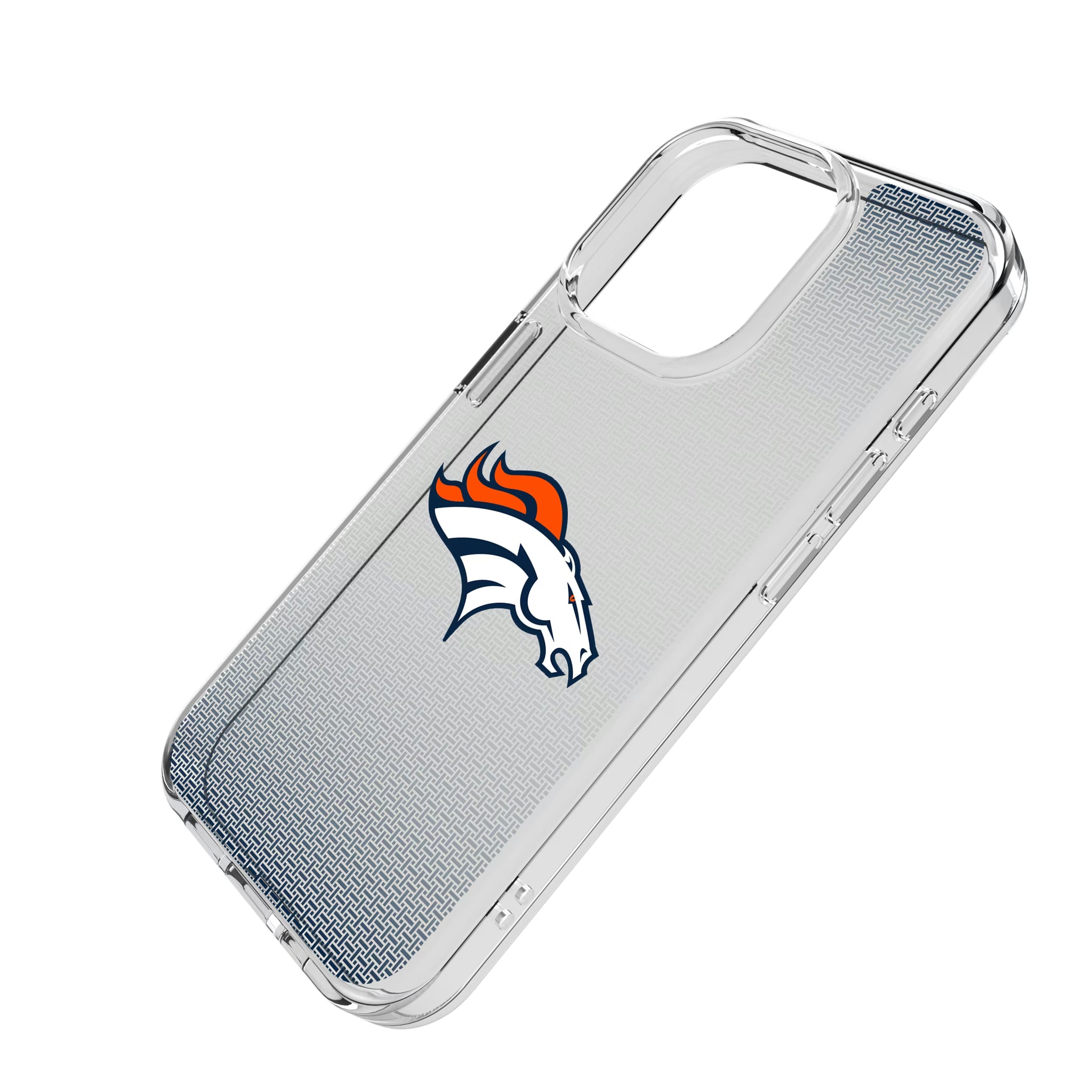 Denver Broncos Linen iPhone Clear Phone Case for Apple iPhone - Isometric View
