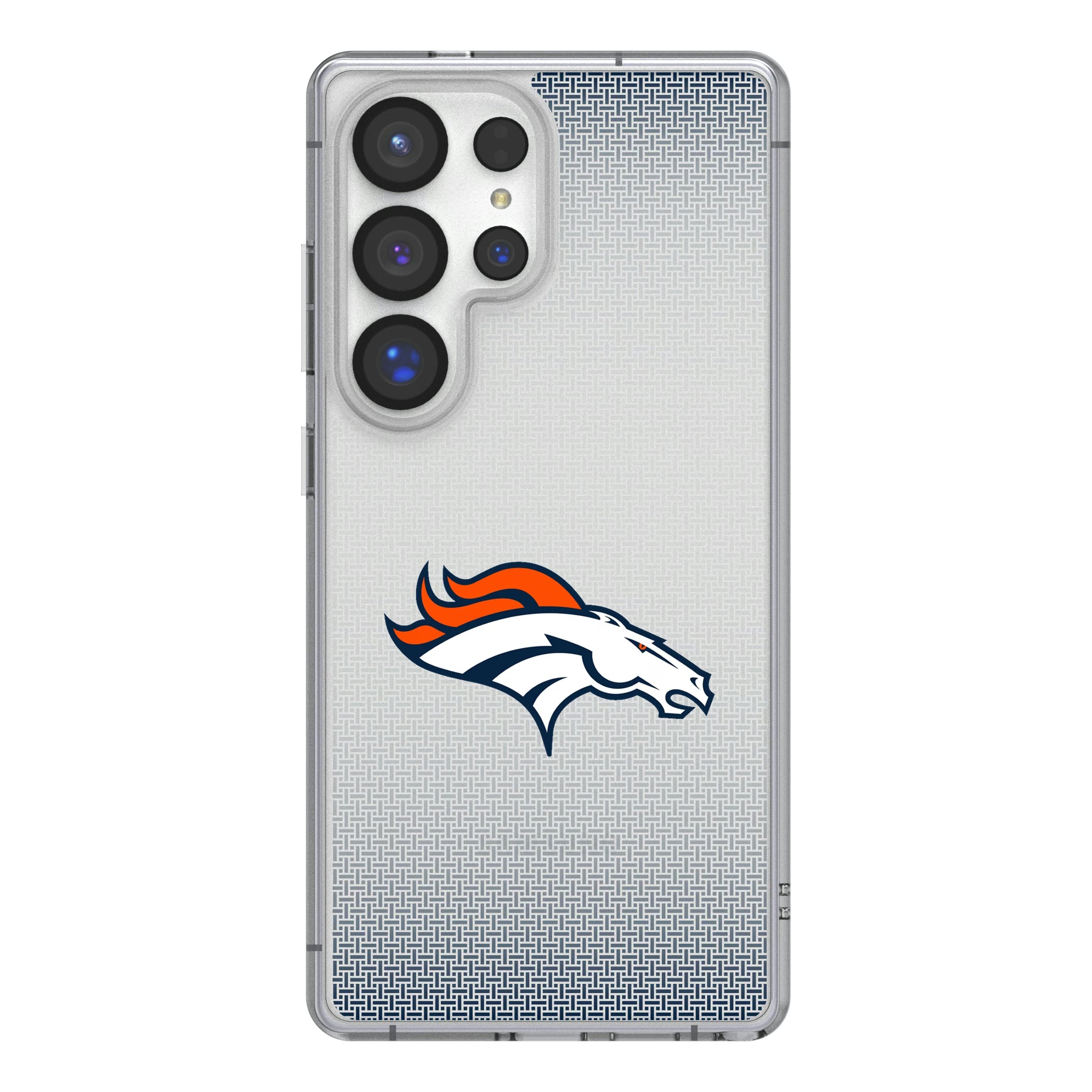 Denver Broncos Linen Galaxy Clear Phone Case for Samsung Galaxy