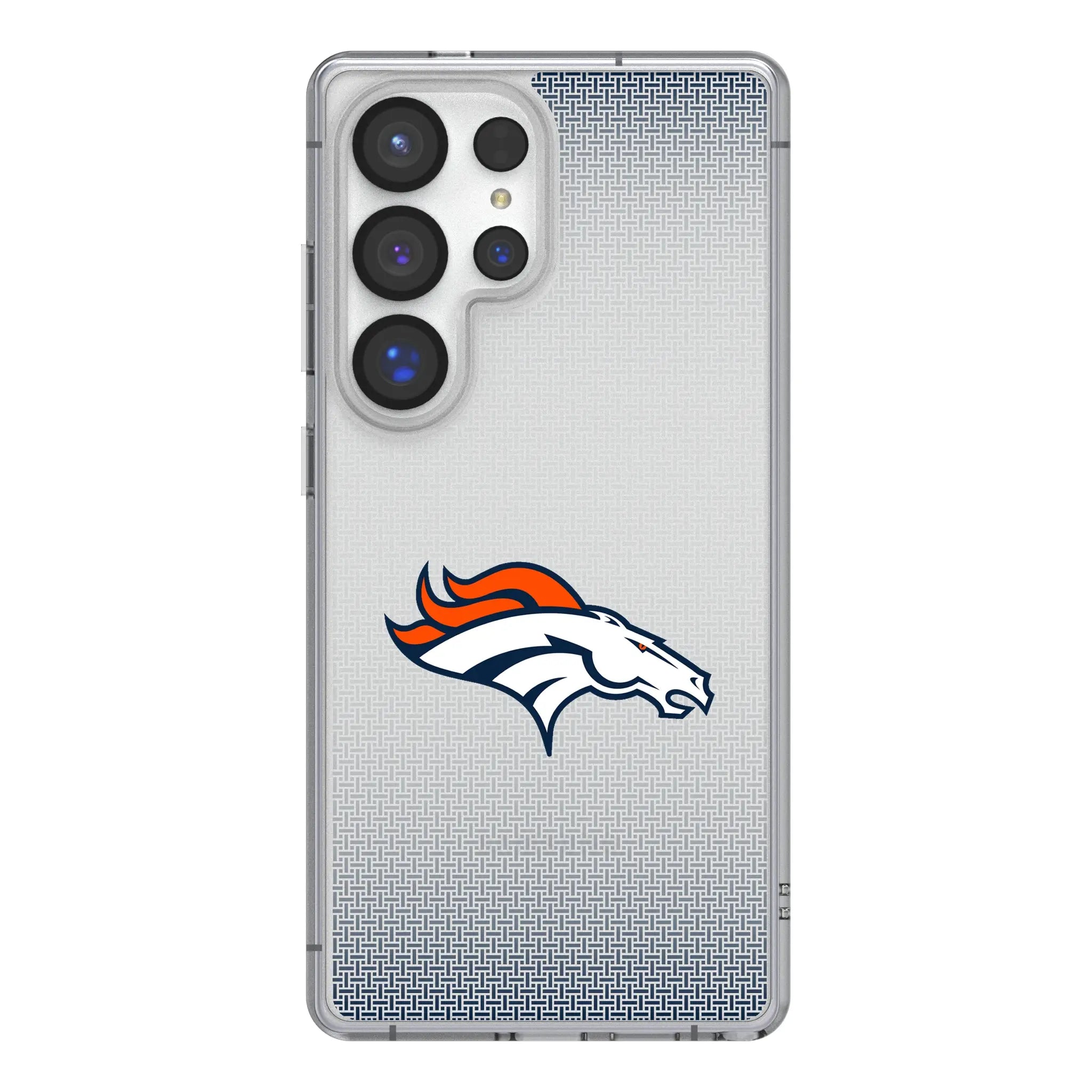 Denver Broncos Linen Galaxy Clear Phone Case for Samsung Galaxy#Device_Galaxy S25 Ultra
