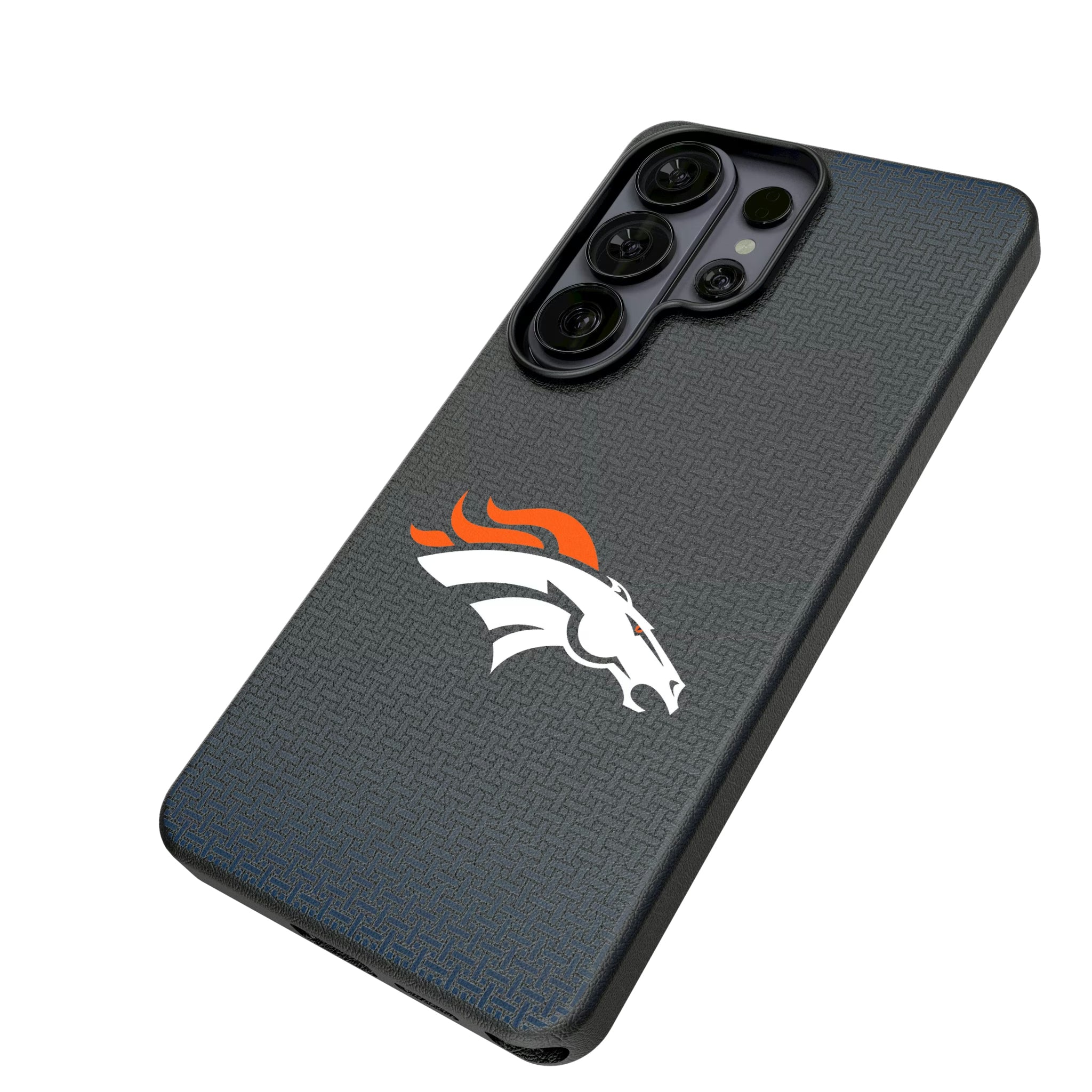 Denver Broncos Linen Galaxy MagSafe Compatible Phone Case for Samsung Galaxy - Isometric View