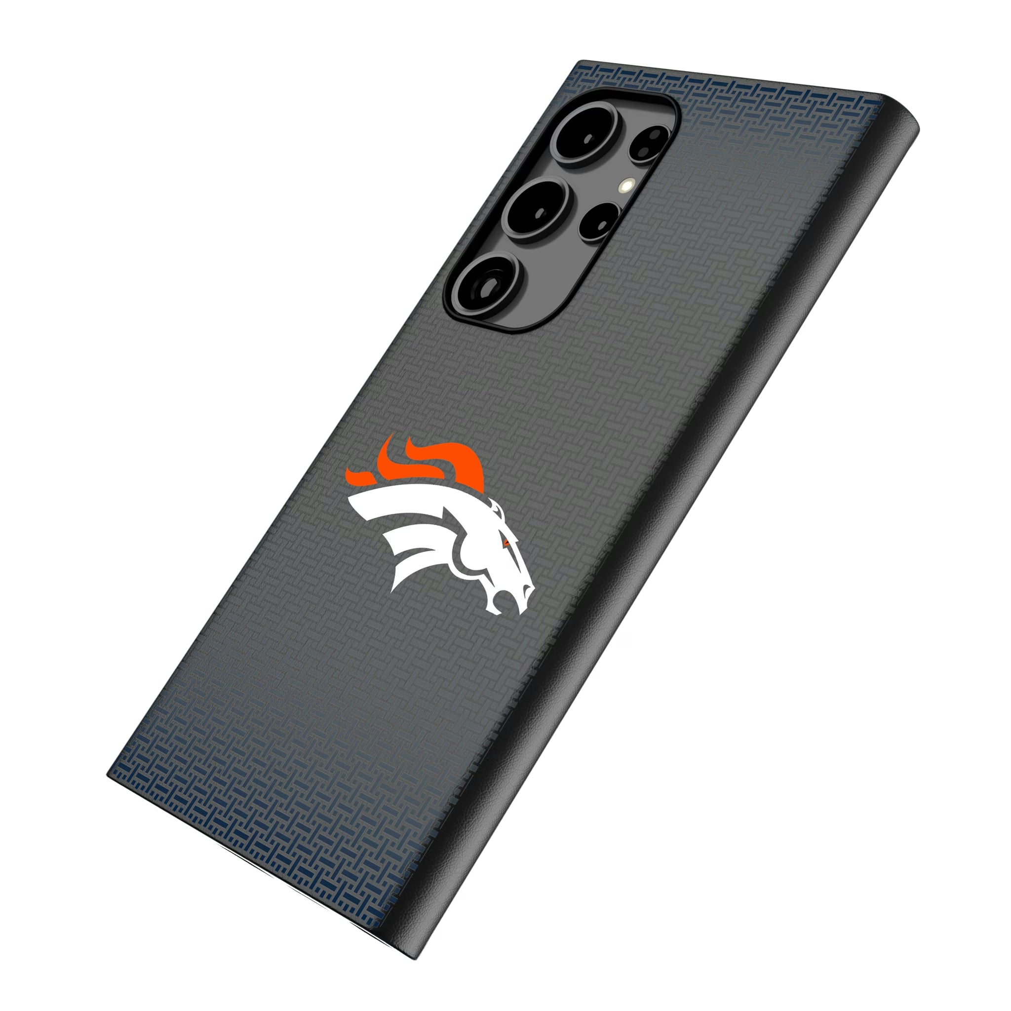 Denver Broncos Linen Galaxy MagSafe Compatible Phone Case for Samsung Galaxy - Isometric View