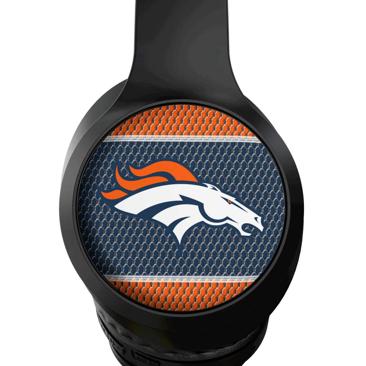 Denver Broncos Mesh Wireless Over-Ear Headphones With Case - Detail