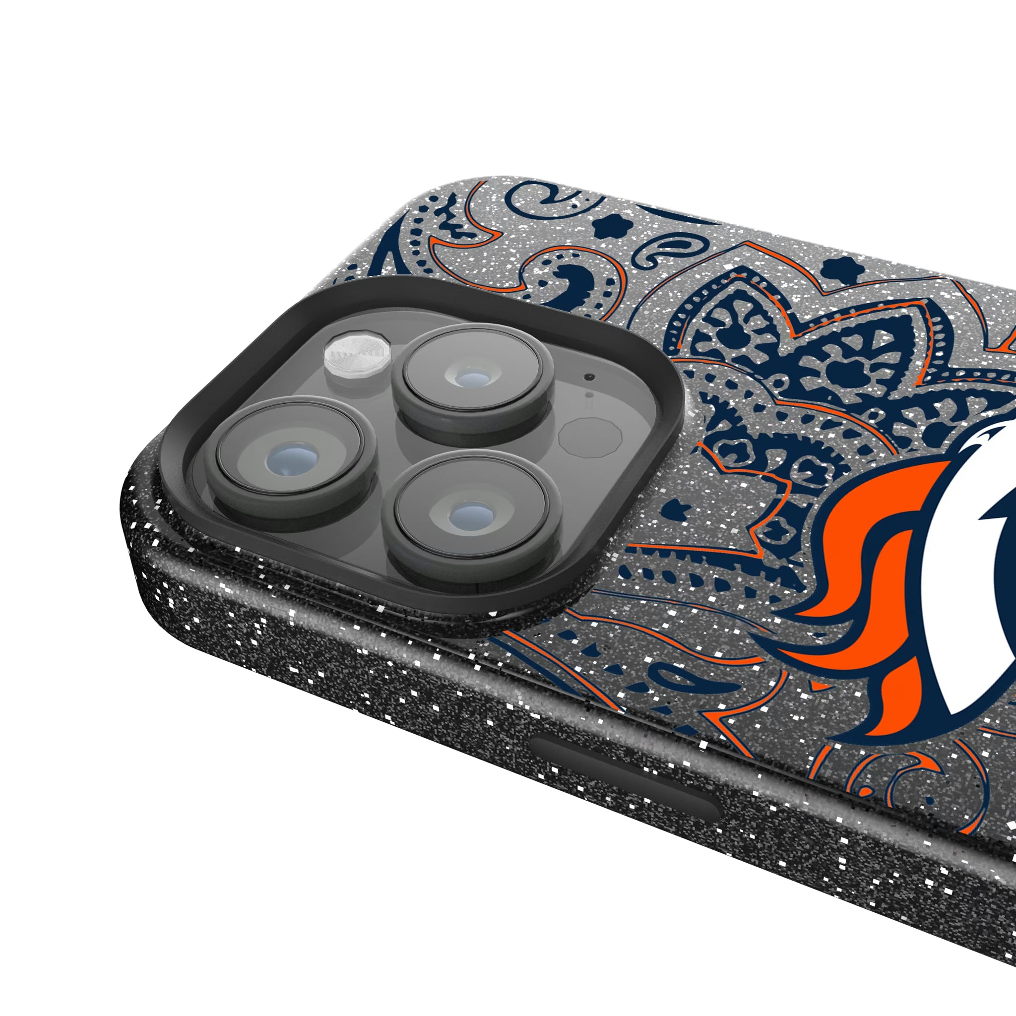 Denver Broncos Paisley iPhone Bling Phone Case for Apple iPhone - Detail