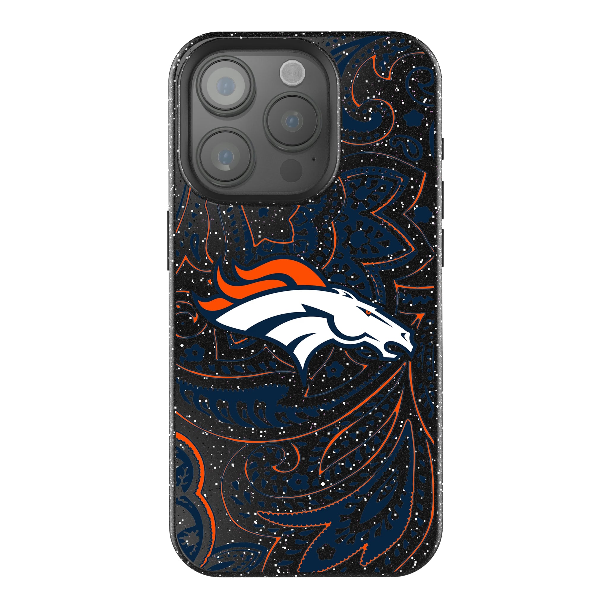 Denver Broncos Paisley iPhone Bling Phone Case for Apple iPhone