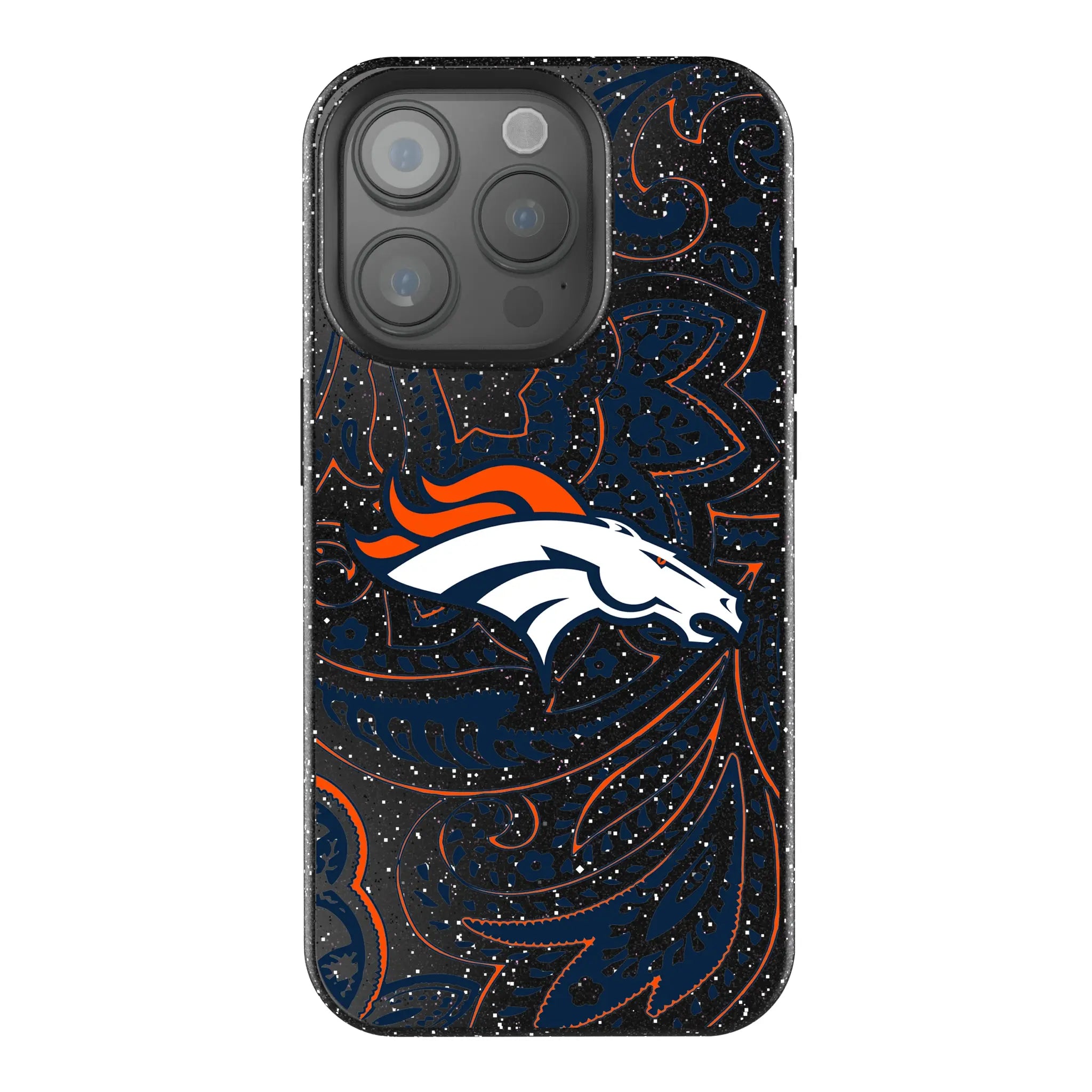 Denver Broncos Paisley iPhone Bling Phone Case for Apple iPhone
