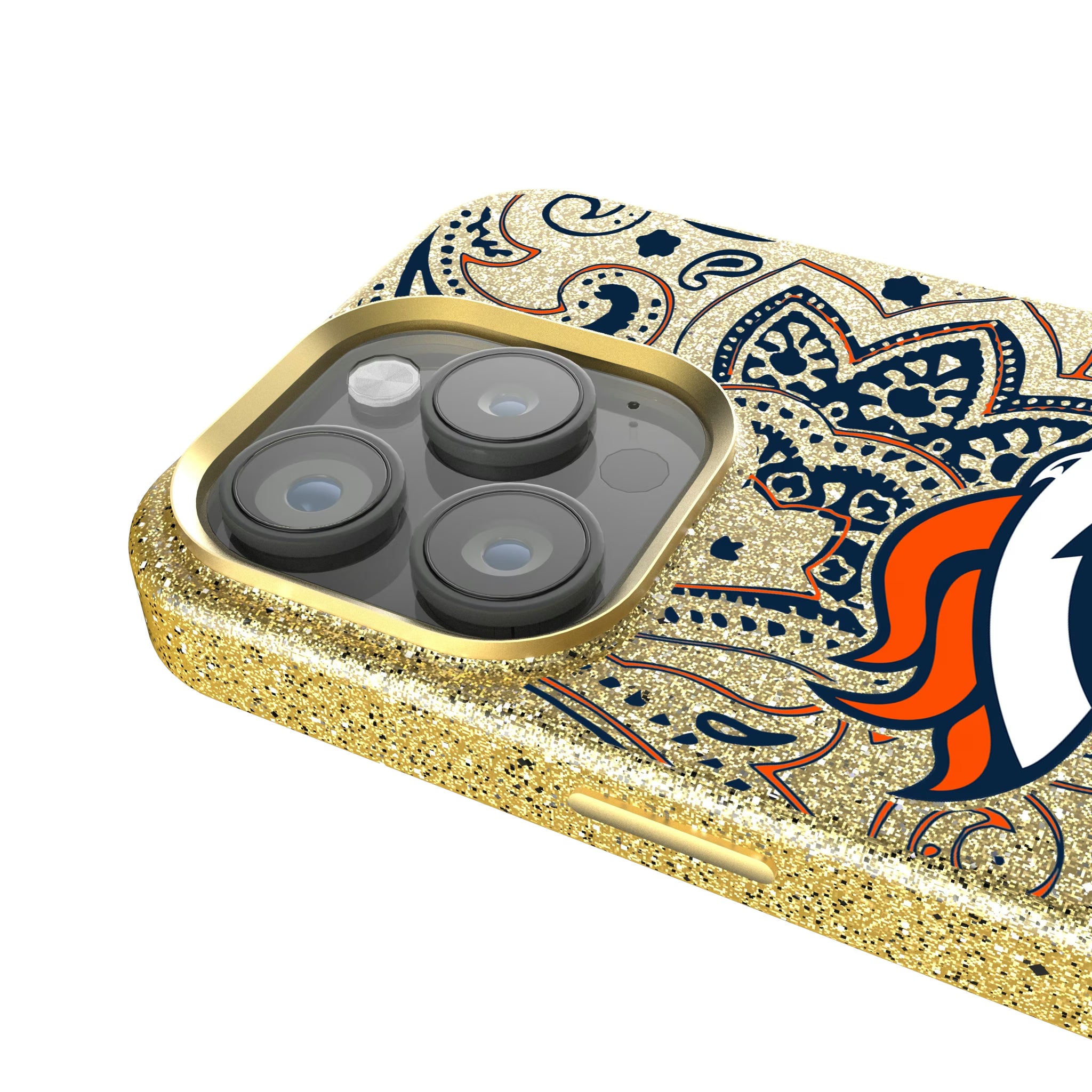 Denver Broncos Paisley iPhone Bling Phone Case for Apple iPhone - Detail