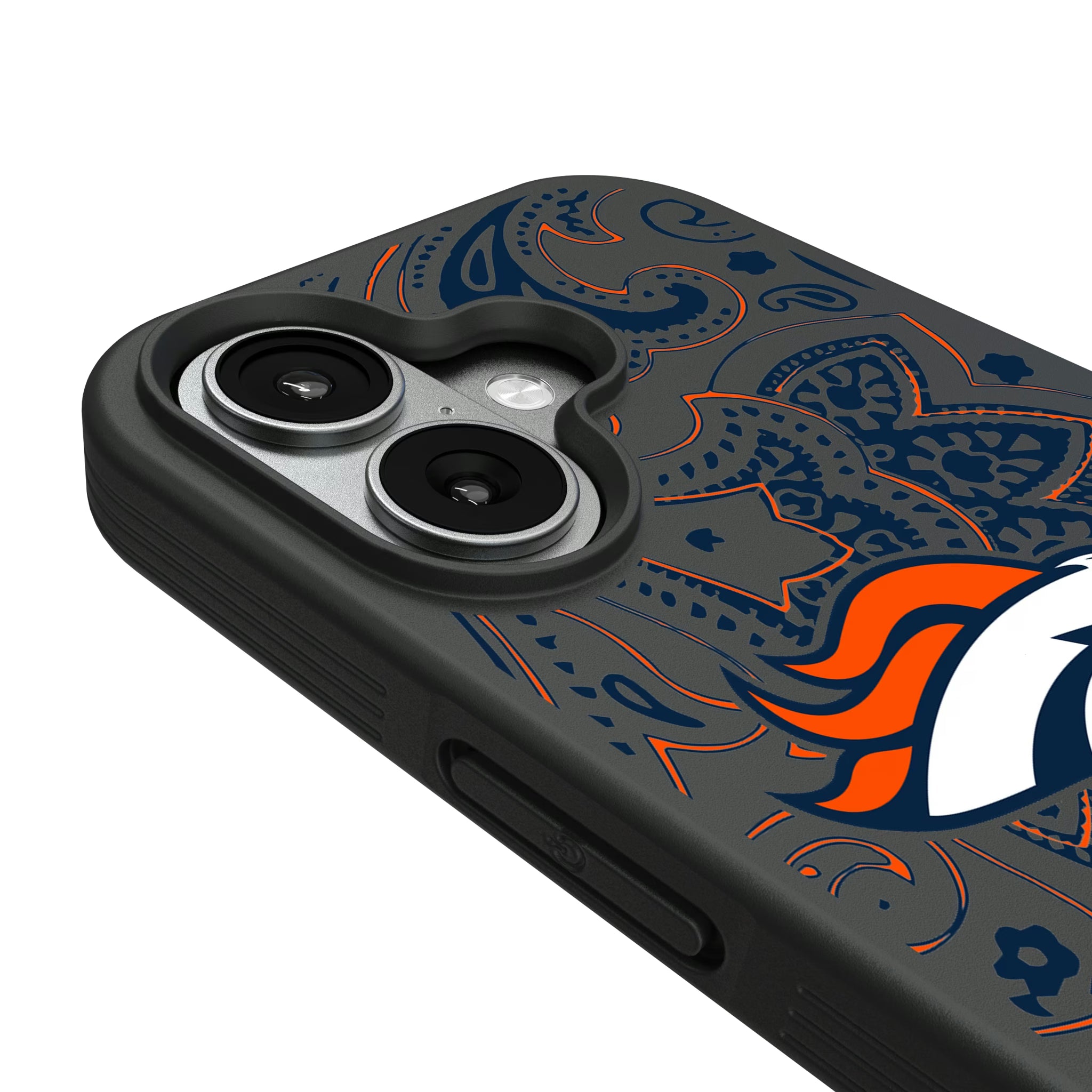 Denver Broncos Paisley iPhone Bump Phone Case for Apple iPhone - Detail#Device_iPhone 17
