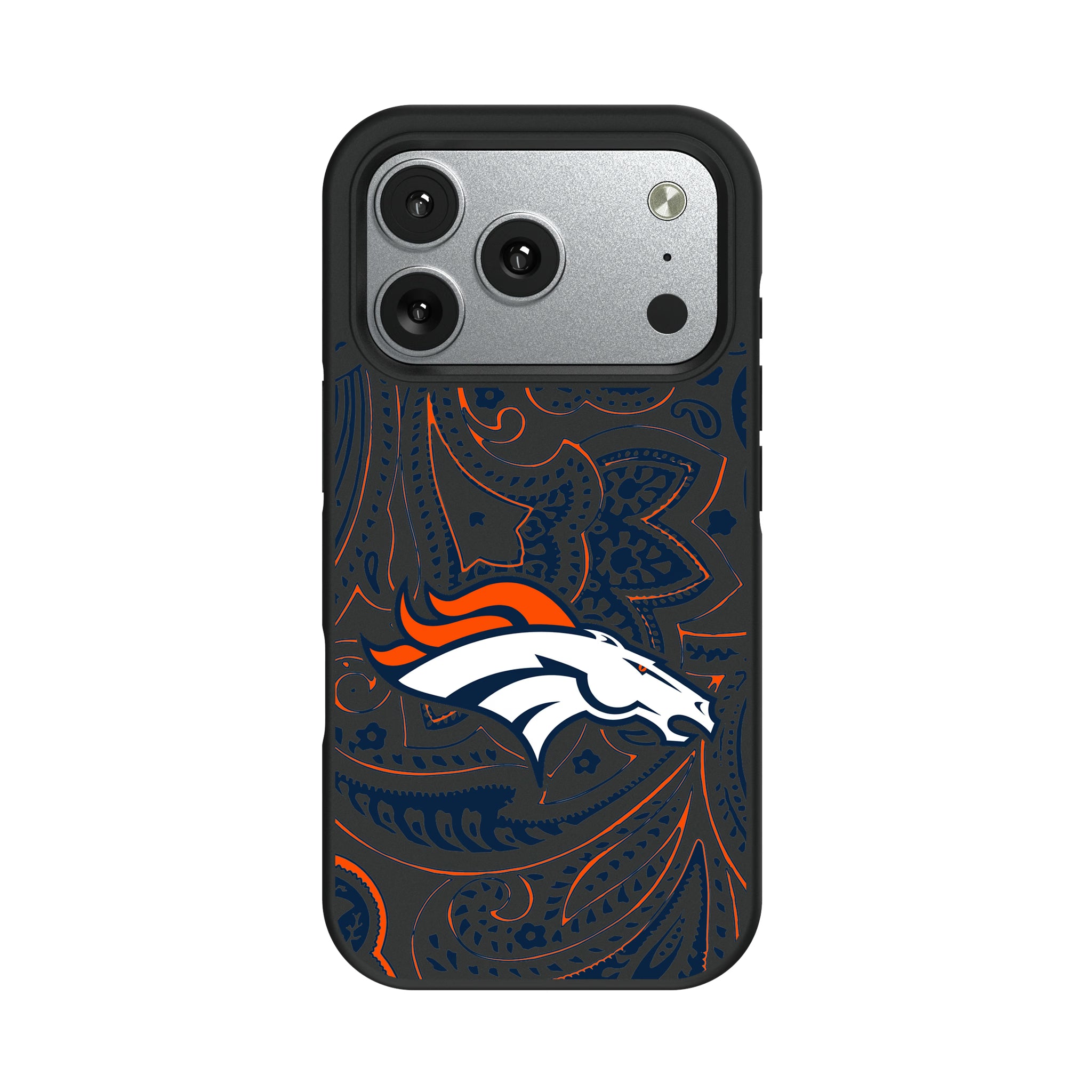 Denver Broncos Paisley iPhone Bump Phone Case for Apple iPhone#Device_iPhone 17 Pro