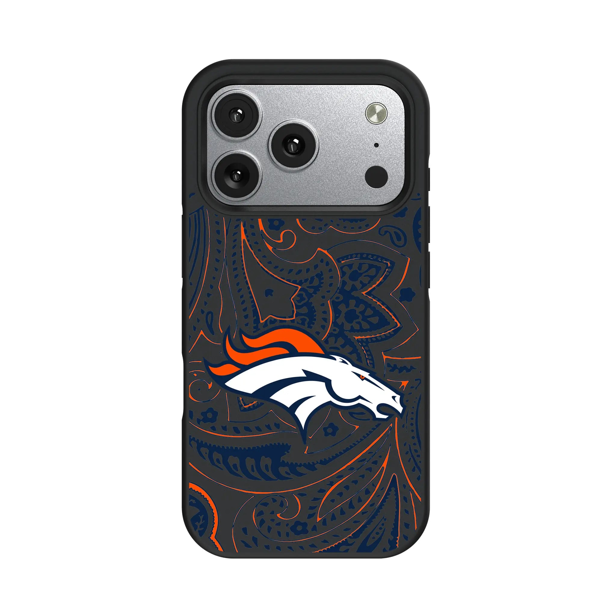Denver Broncos Paisley iPhone Bump Phone Case for Apple iPhone#Device_iPhone 17 Pro