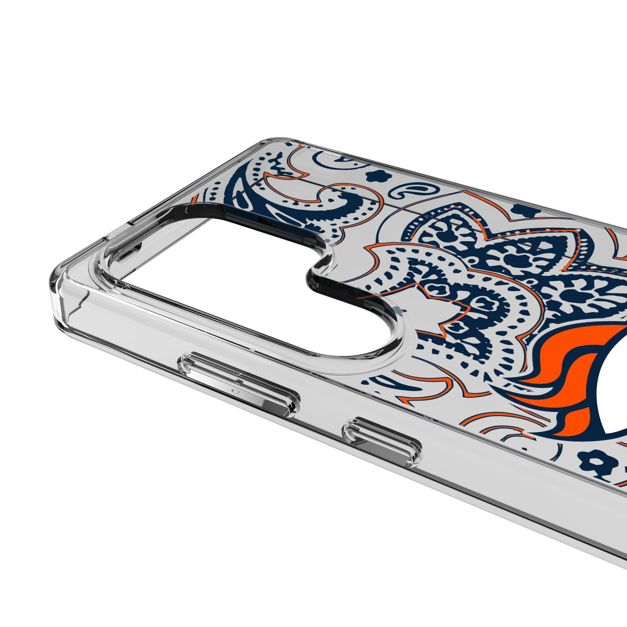Denver Broncos Paisley Galaxy Clear Phone Case for Samsung Galaxy - Detail