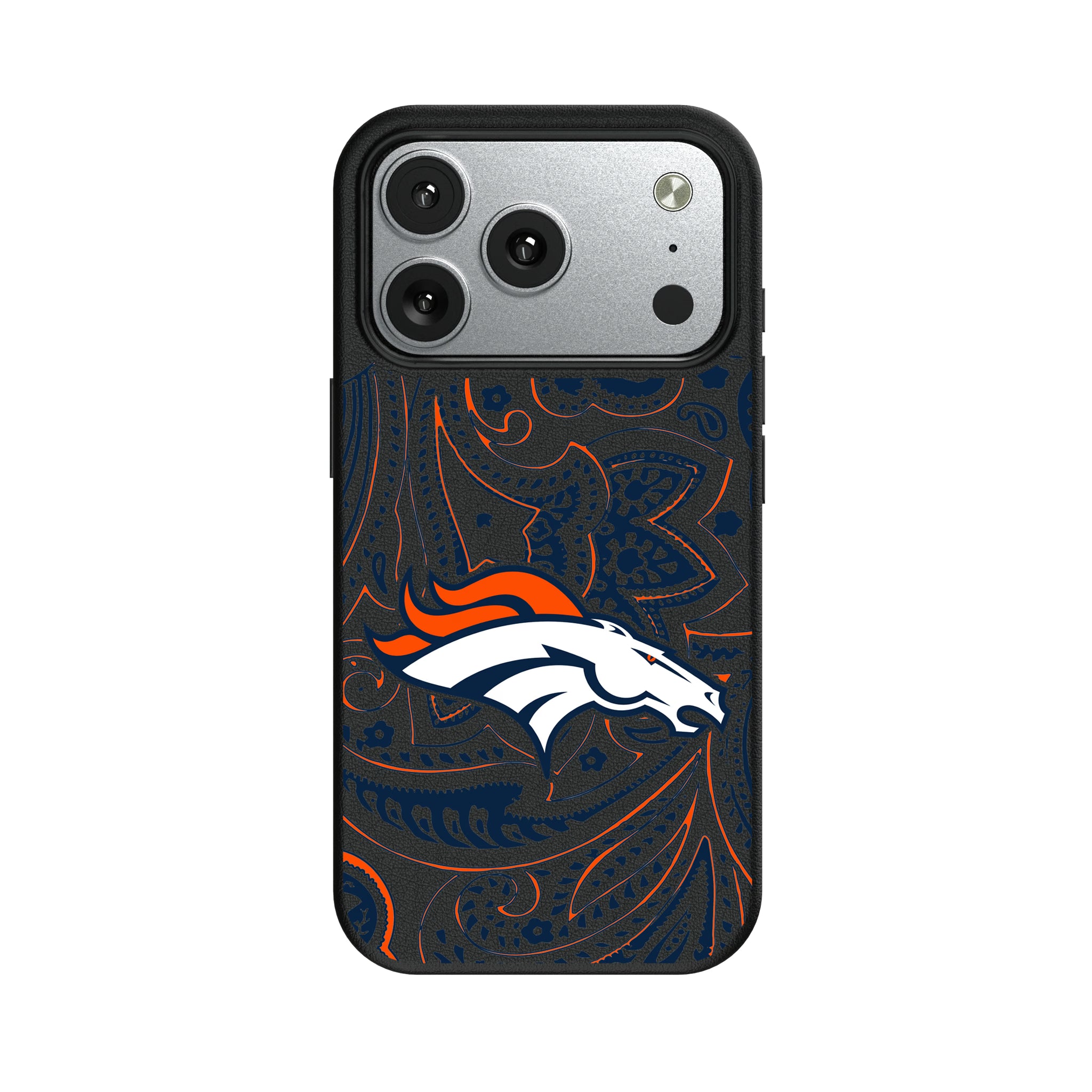 Denver Broncos Paisley iPhone MagSafe Compatible Phone Case for Apple iPhone#Device_iPhone 17 Pro